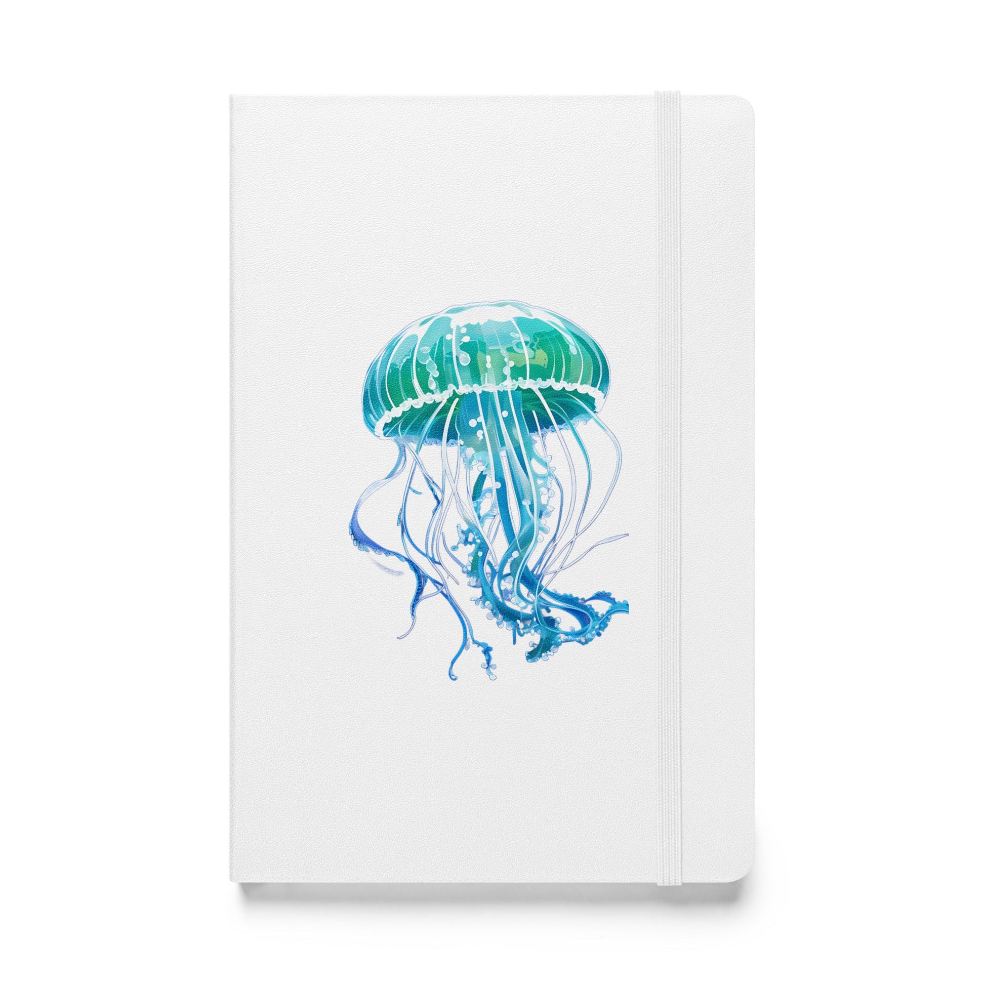 Turquoise Jellyfish Hardcover Bound Notebook - Hardcover Bound Notebooks - Discovery Co.