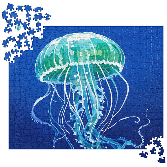 Turquoise Jellyfish Jigsaw Puzzle - Puzzle - Discovery Co.