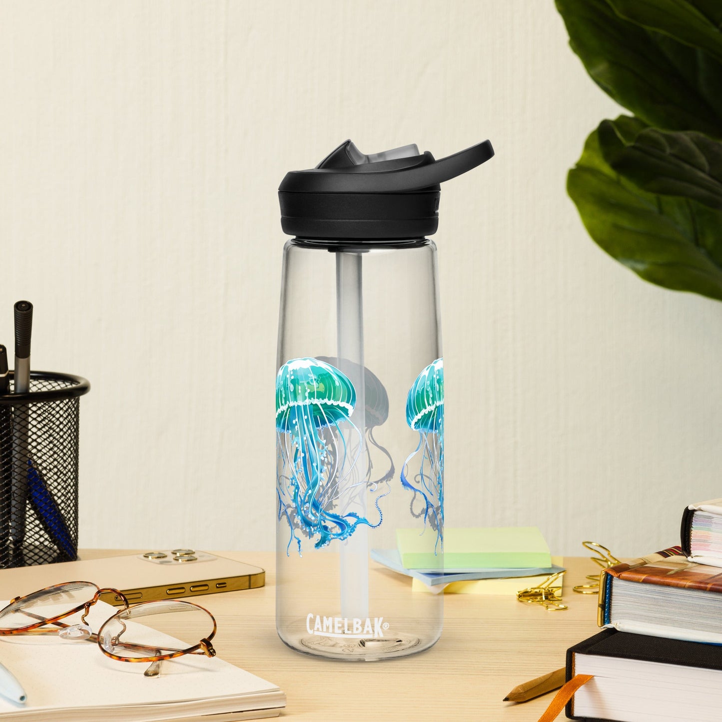 Turquoise Jellyfish Sports Water Bottle - Sports Water Bottle - Discovery Co.