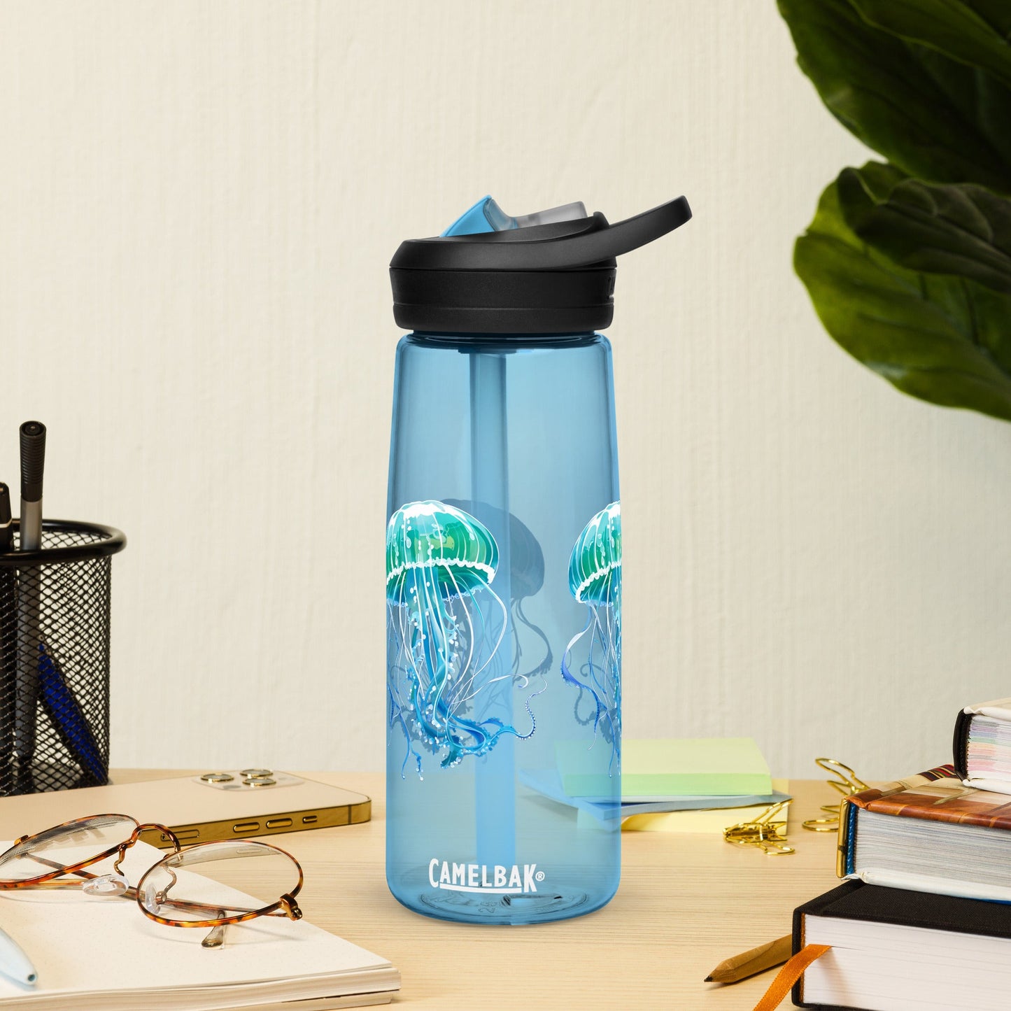 Turquoise Jellyfish Sports Water Bottle - Sports Water Bottle - Discovery Co.