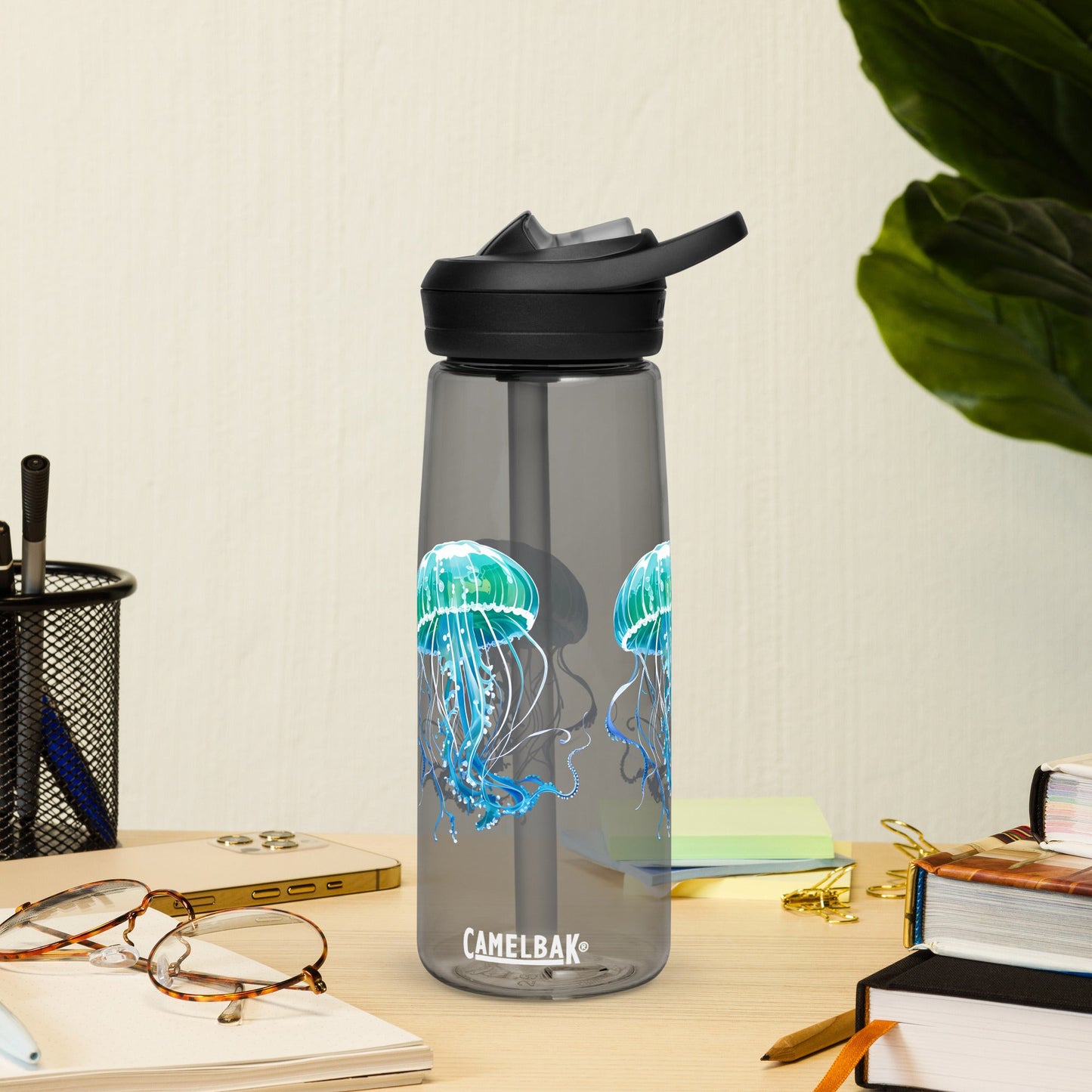 Turquoise Jellyfish Sports Water Bottle - Sports Water Bottle - Discovery Co.