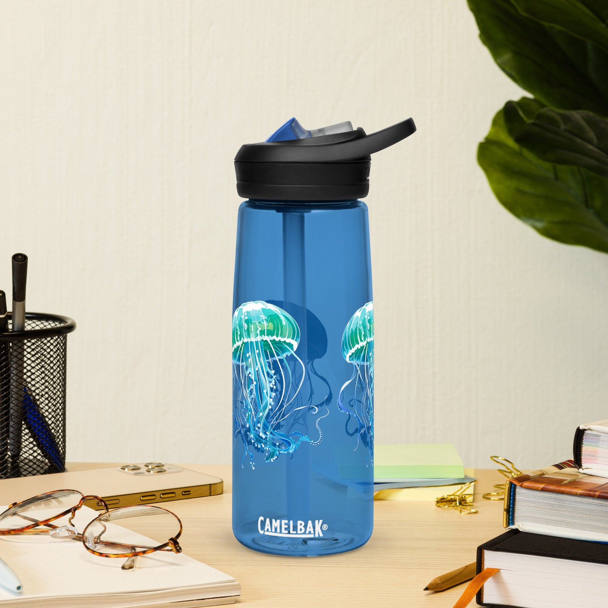 Turquoise Jellyfish Sports Water Bottle - Sports Water Bottle - Discovery Co.