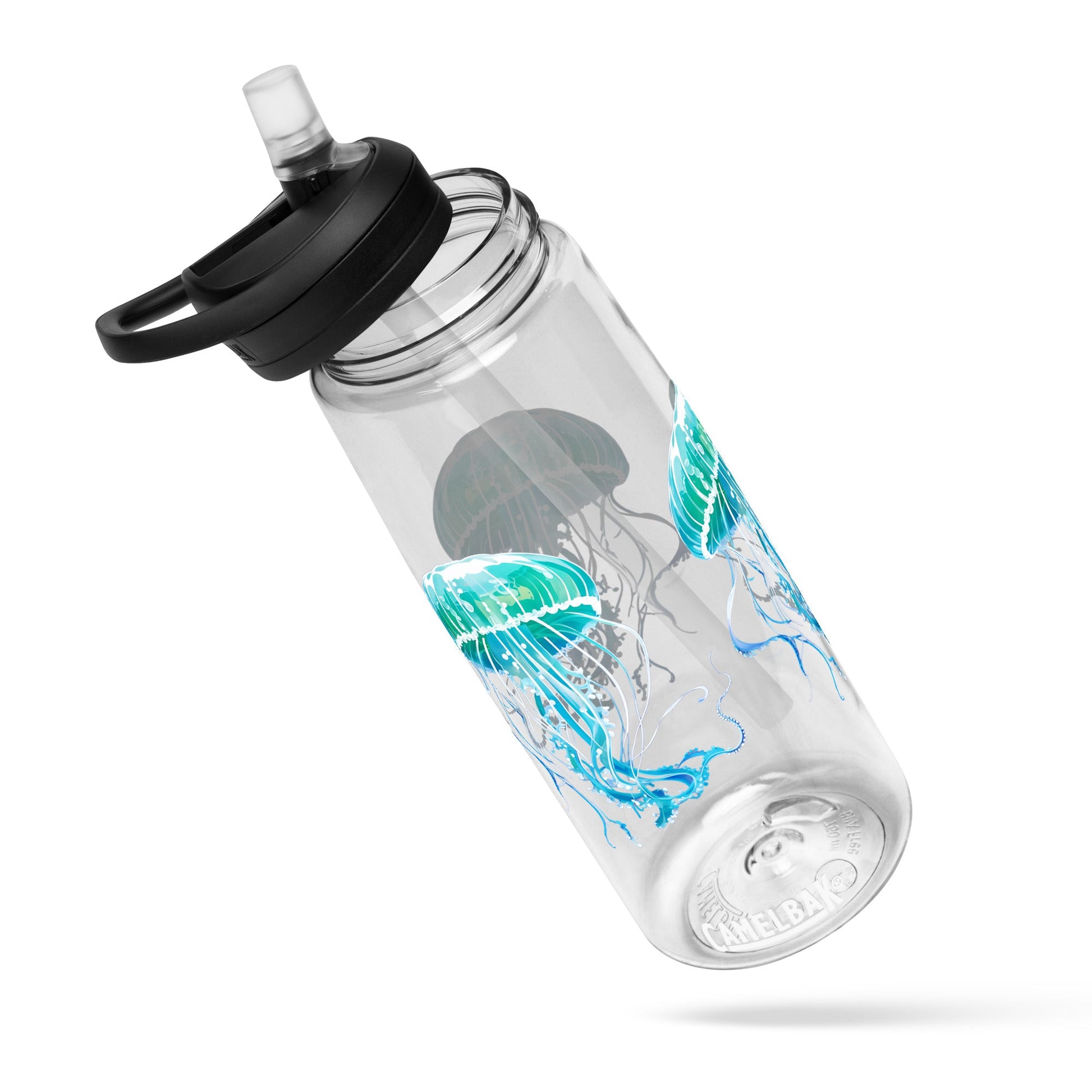 Turquoise Jellyfish Sports Water Bottle - Sports Water Bottle - Discovery Co.