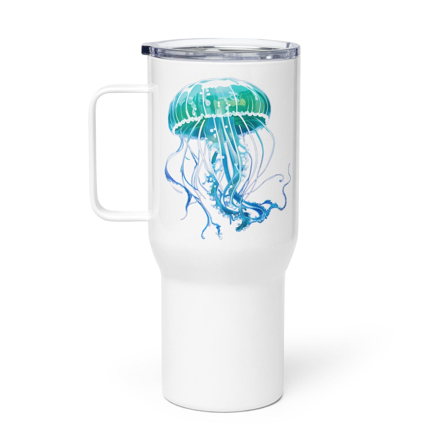 Turquoise Jellyfish Stainless Steel Travel Mug (25 oz) - Travel Mug - Discovery Co.