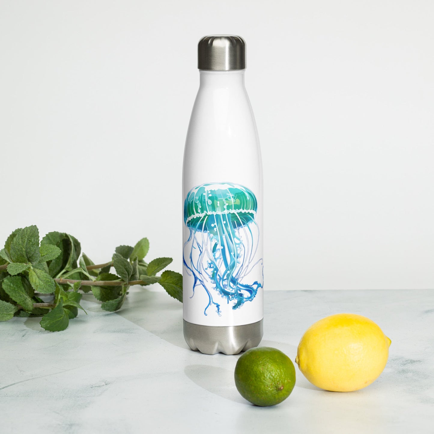 Turquoise Jellyfish Stainless Steel Water Bottle - Stainless Steel Water Bottle - Discovery Co.