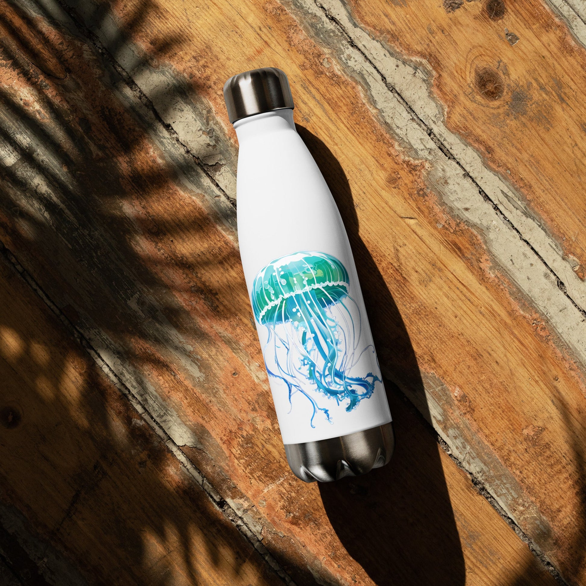 Turquoise Jellyfish Stainless Steel Water Bottle - Stainless Steel Water Bottle - Discovery Co.