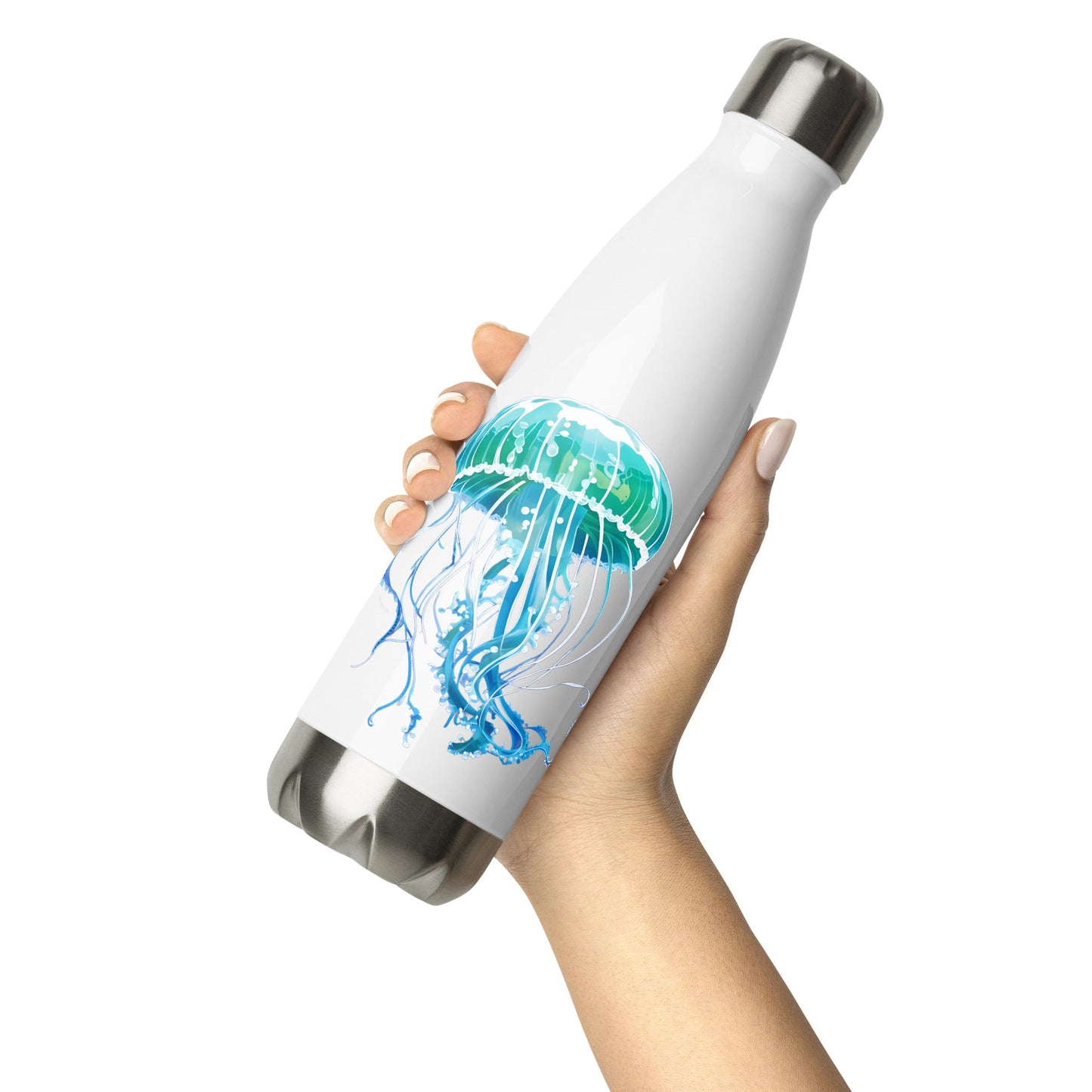 Turquoise Jellyfish Stainless Steel Water Bottle - Stainless Steel Water Bottle - Discovery Co.