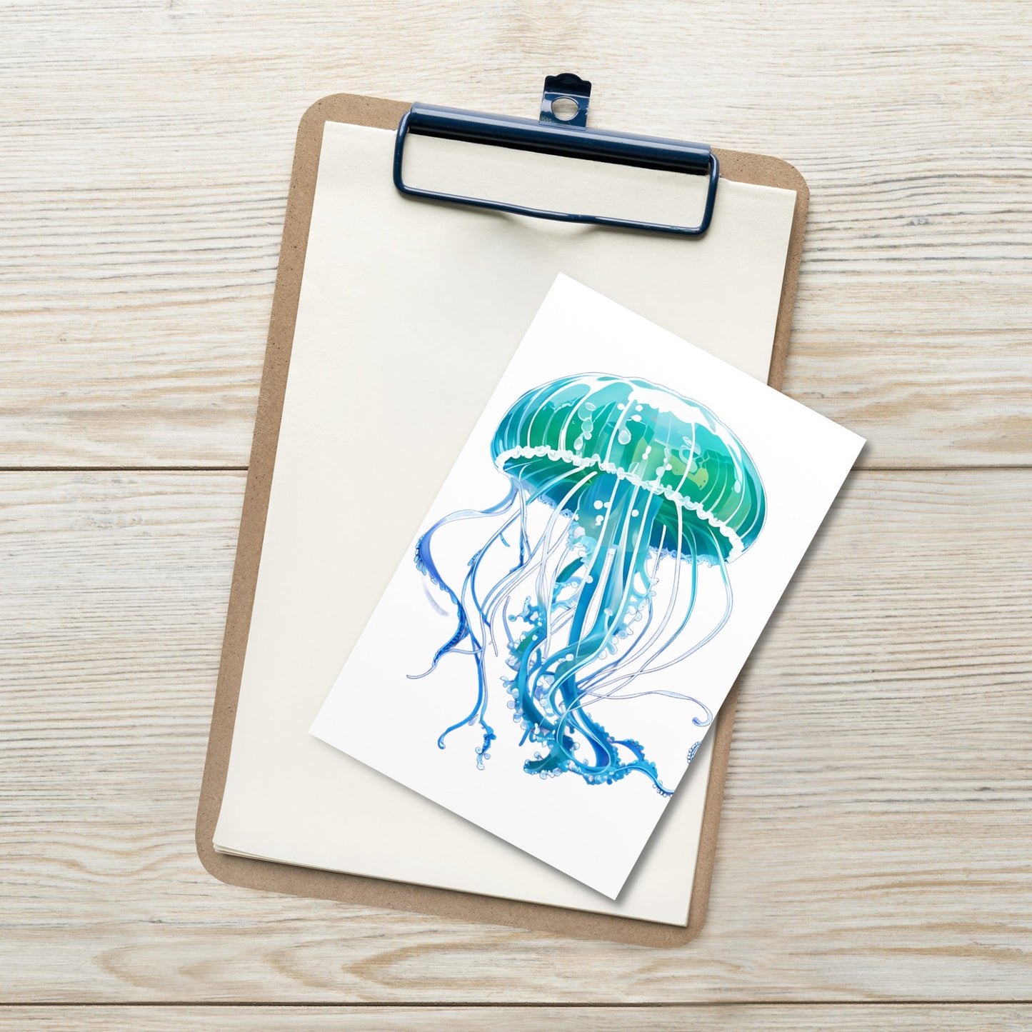 Turquoise Jellyfish Standard Postcard - Post Cards - Discovery Co.