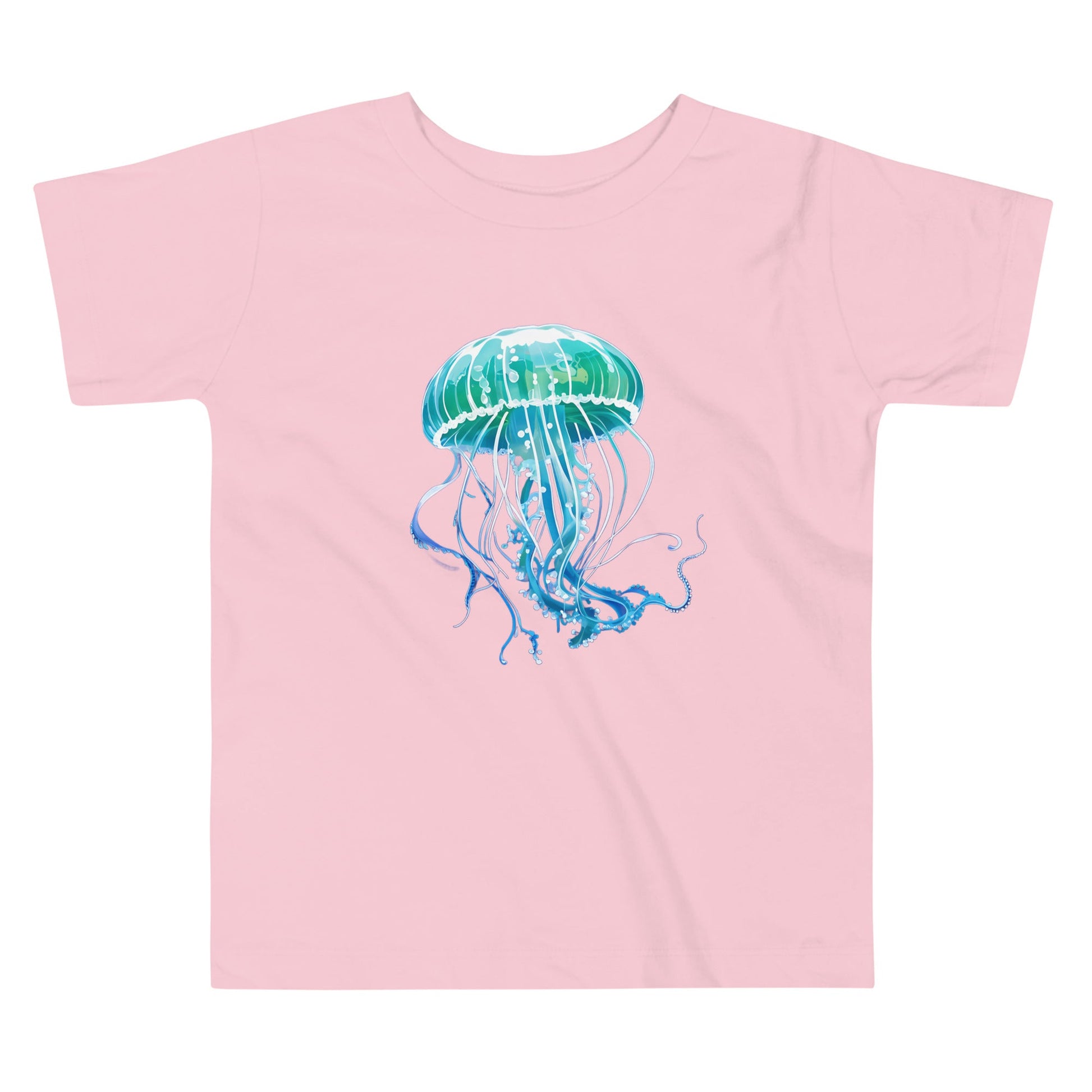 Turquoise Jellyfish Toddler Short Sleeve Tee - Discovery Co.