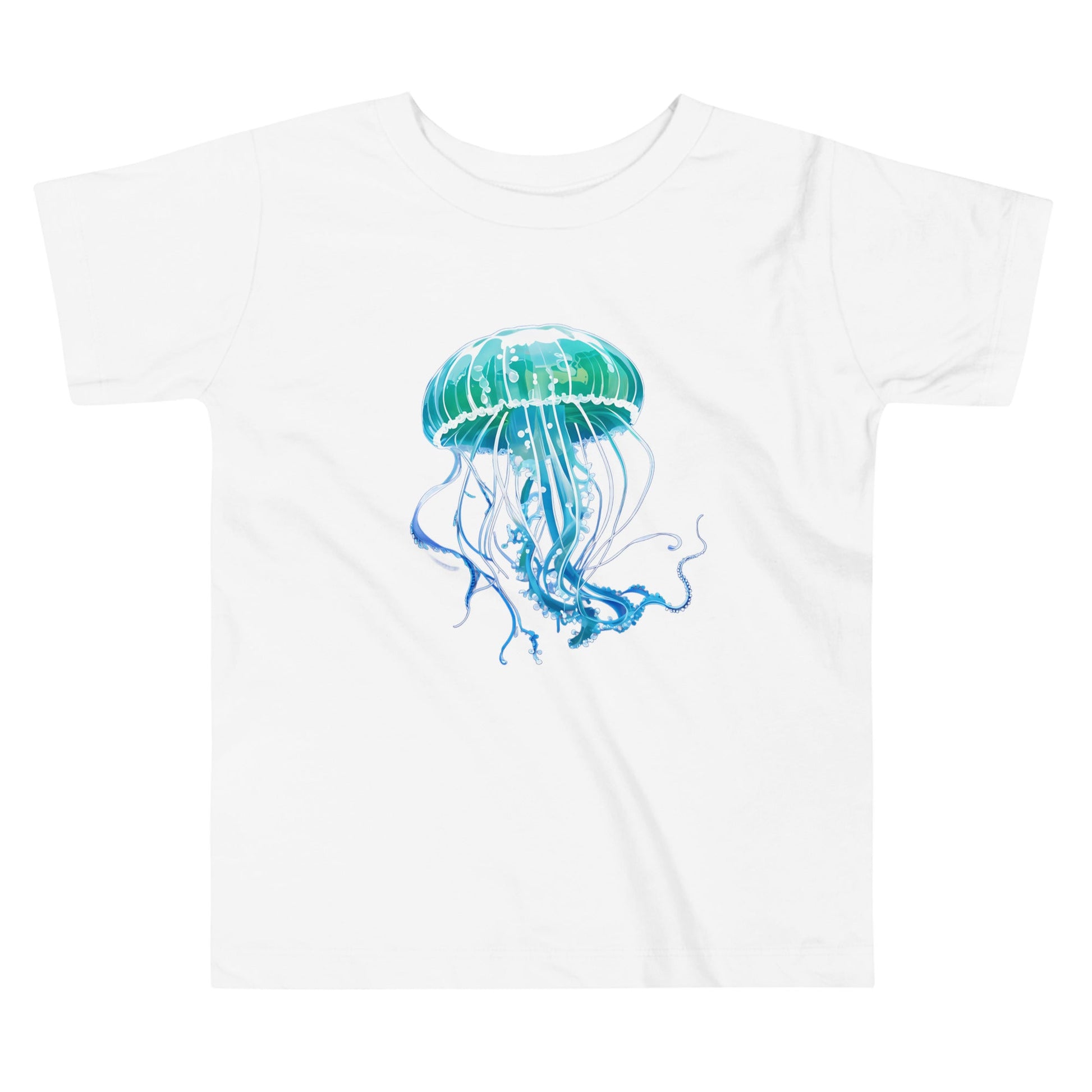 Turquoise Jellyfish Toddler Short Sleeve Tee - Discovery Co.