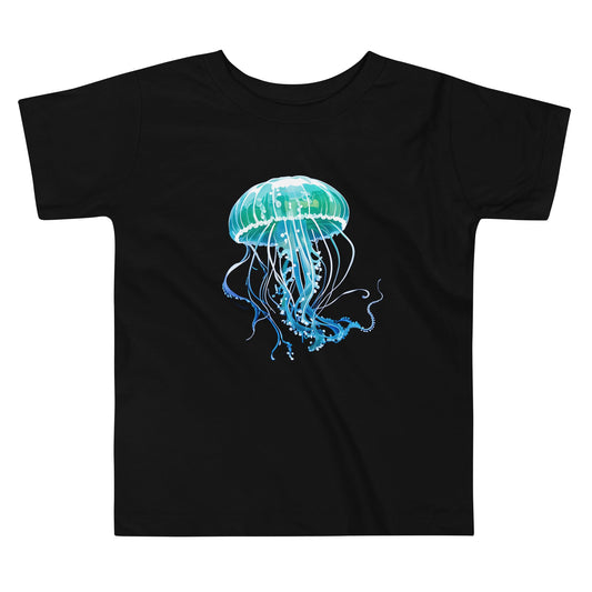 Turquoise Jellyfish Toddler Short Sleeve Tee - Discovery Co.