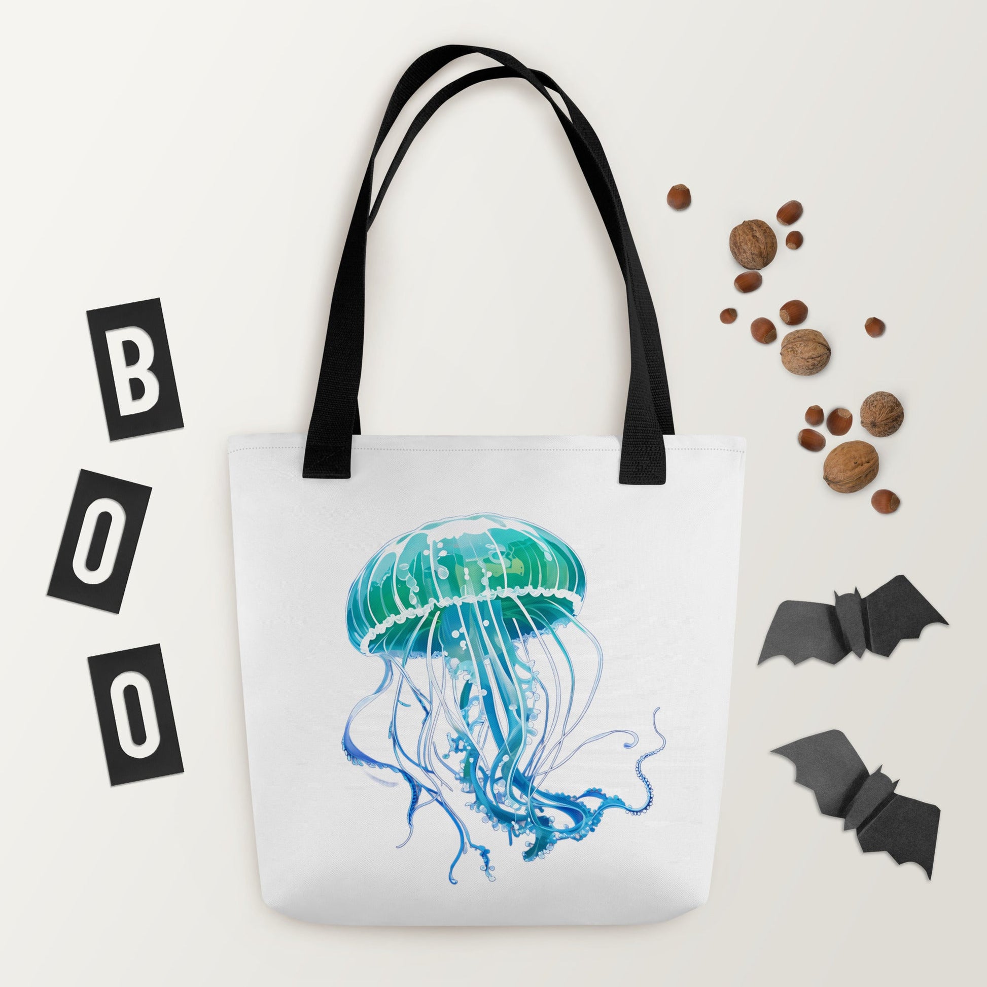 Turquoise Jellyfish Tote Bag - Tote Bags - Discovery Co.