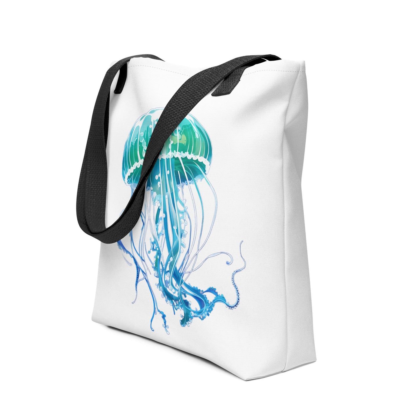 Turquoise Jellyfish Tote Bag - Tote Bags - Discovery Co.