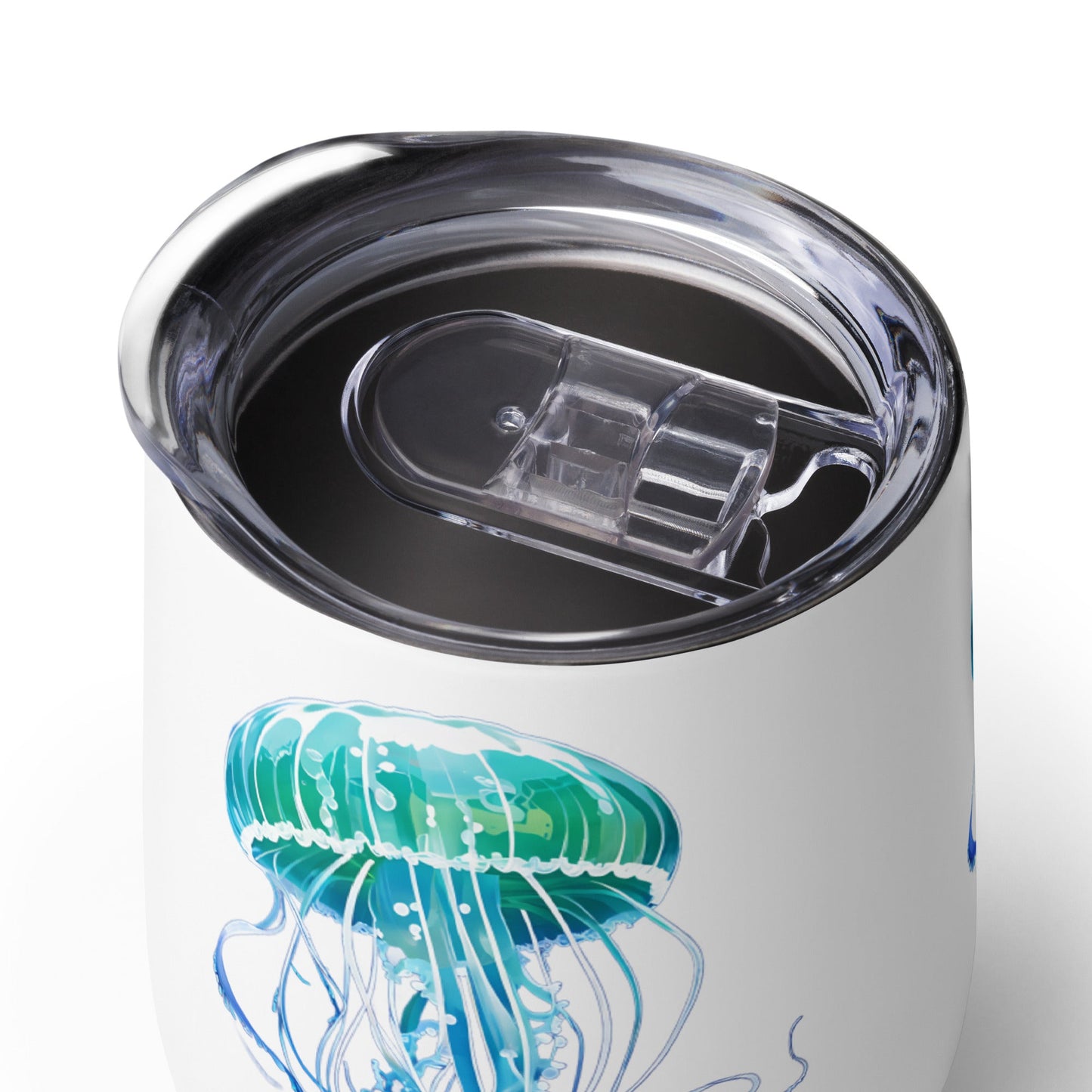 Turquoise Jellyfish Wine Tumbler - Tumblers - Discovery Co.