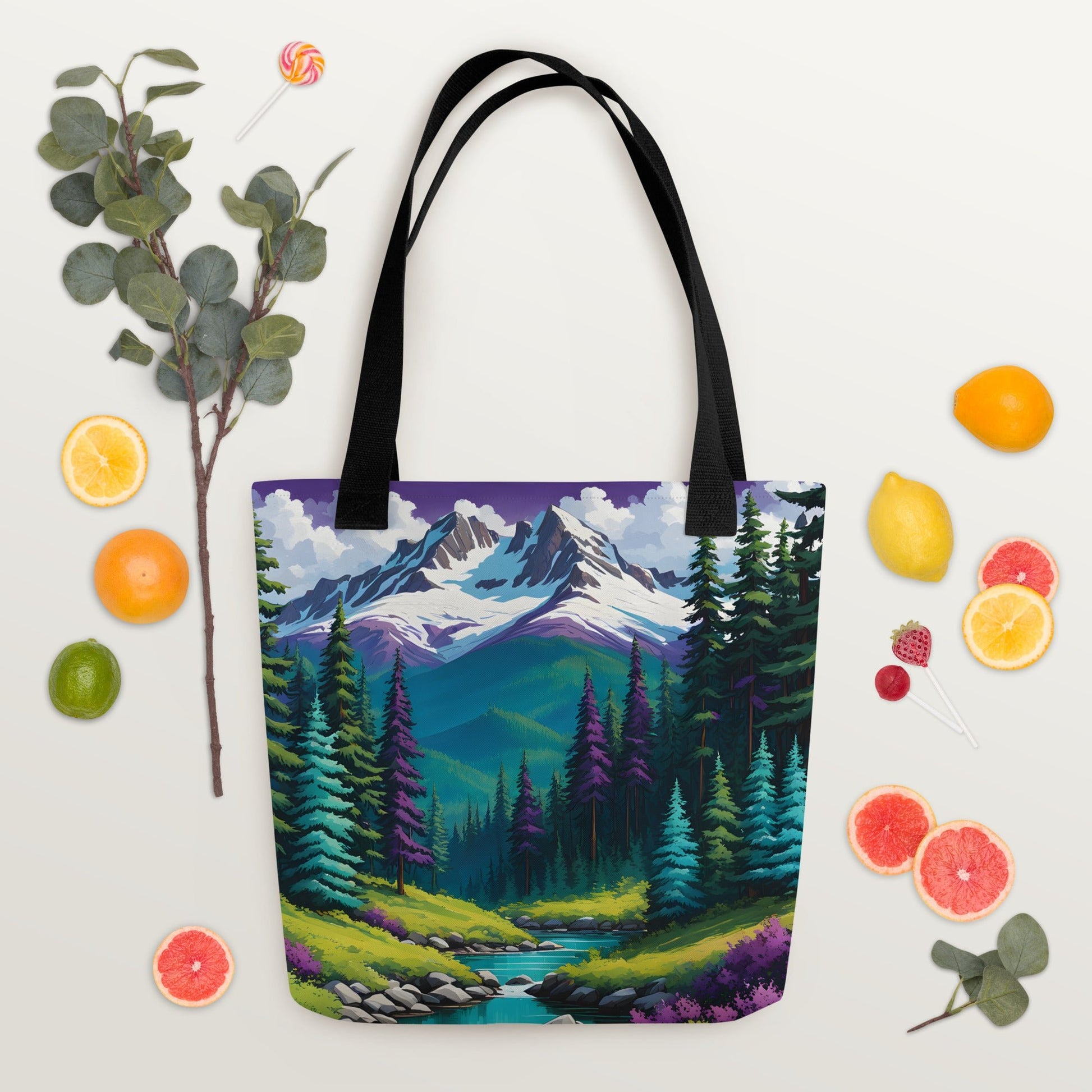 Turquoise Pine Forest II Tote Bag - Tote Bags - Discovery Co.