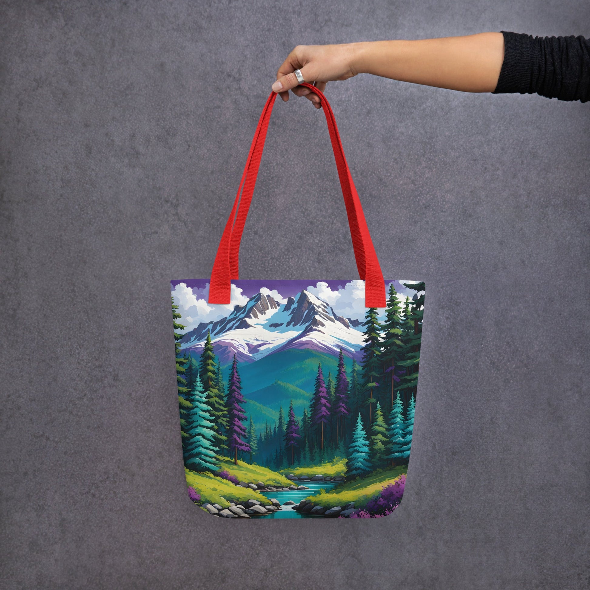 Turquoise Pine Forest II Tote Bag - Tote Bags - Discovery Co.