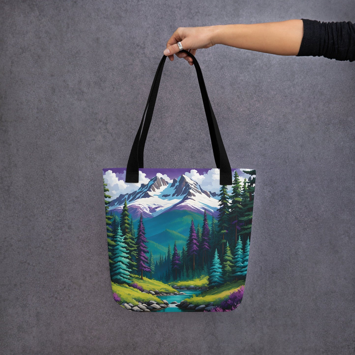 Turquoise Pine Forest II Tote Bag - Tote Bags - Discovery Co.