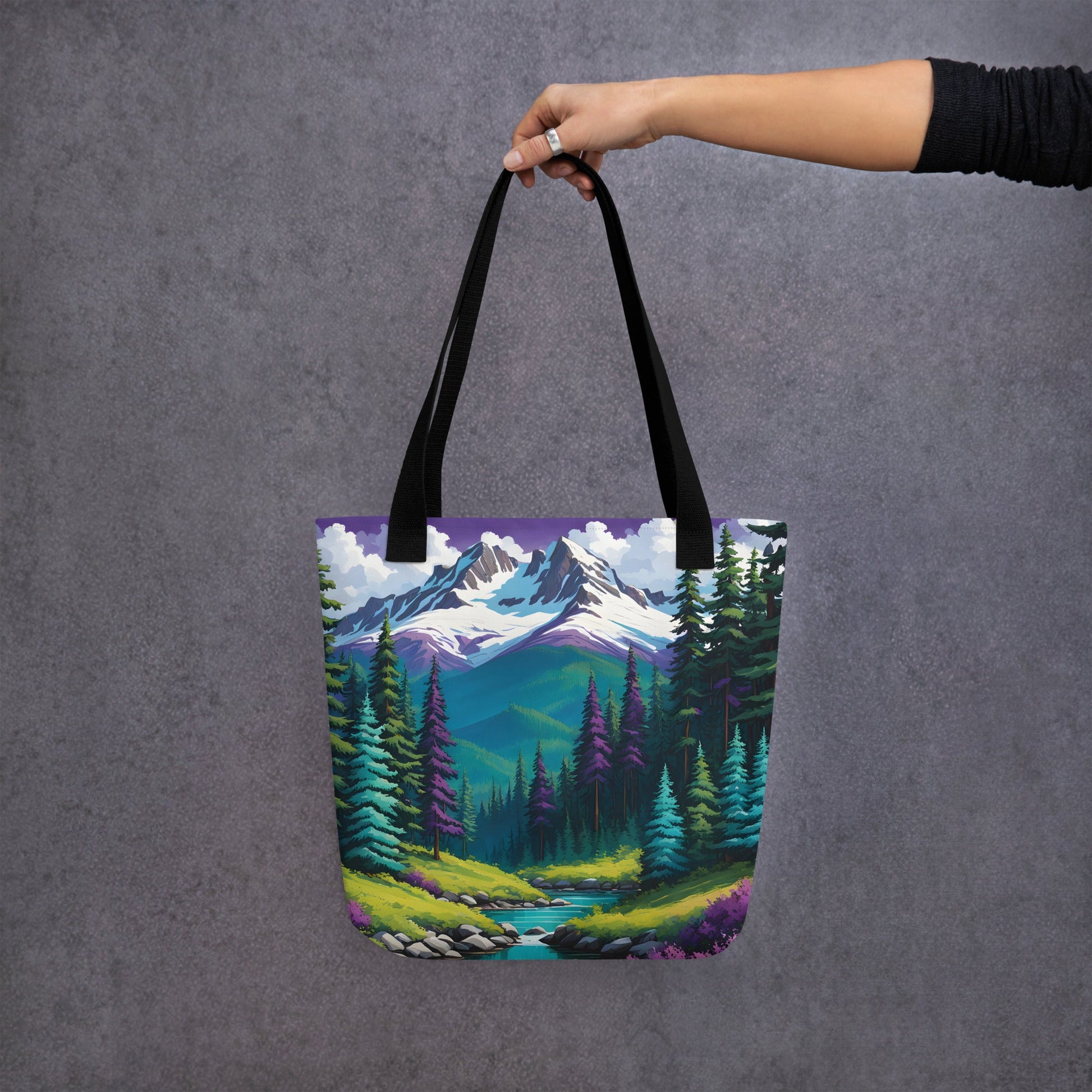 Turquoise Pine Forest II Tote Bag - Tote Bags - Discovery Co.