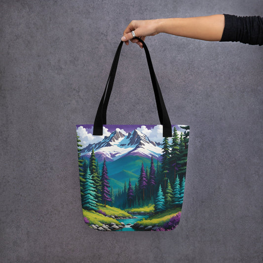 Turquoise Pine Forest II Tote Bag - Tote Bags - Discovery Co.