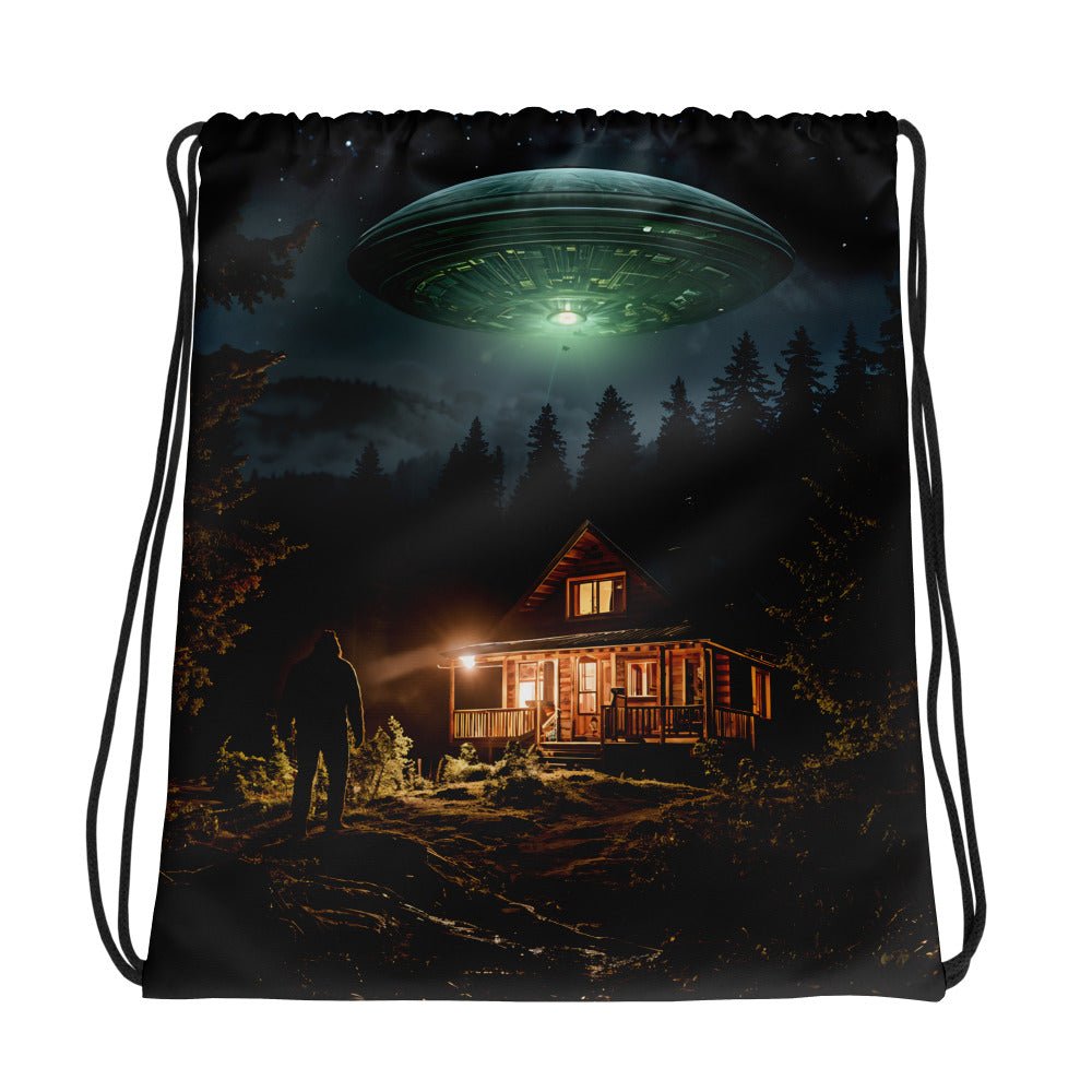 UFO and Bigfoot Drawstring Bag - Drawstring Bag - Discovery Co.