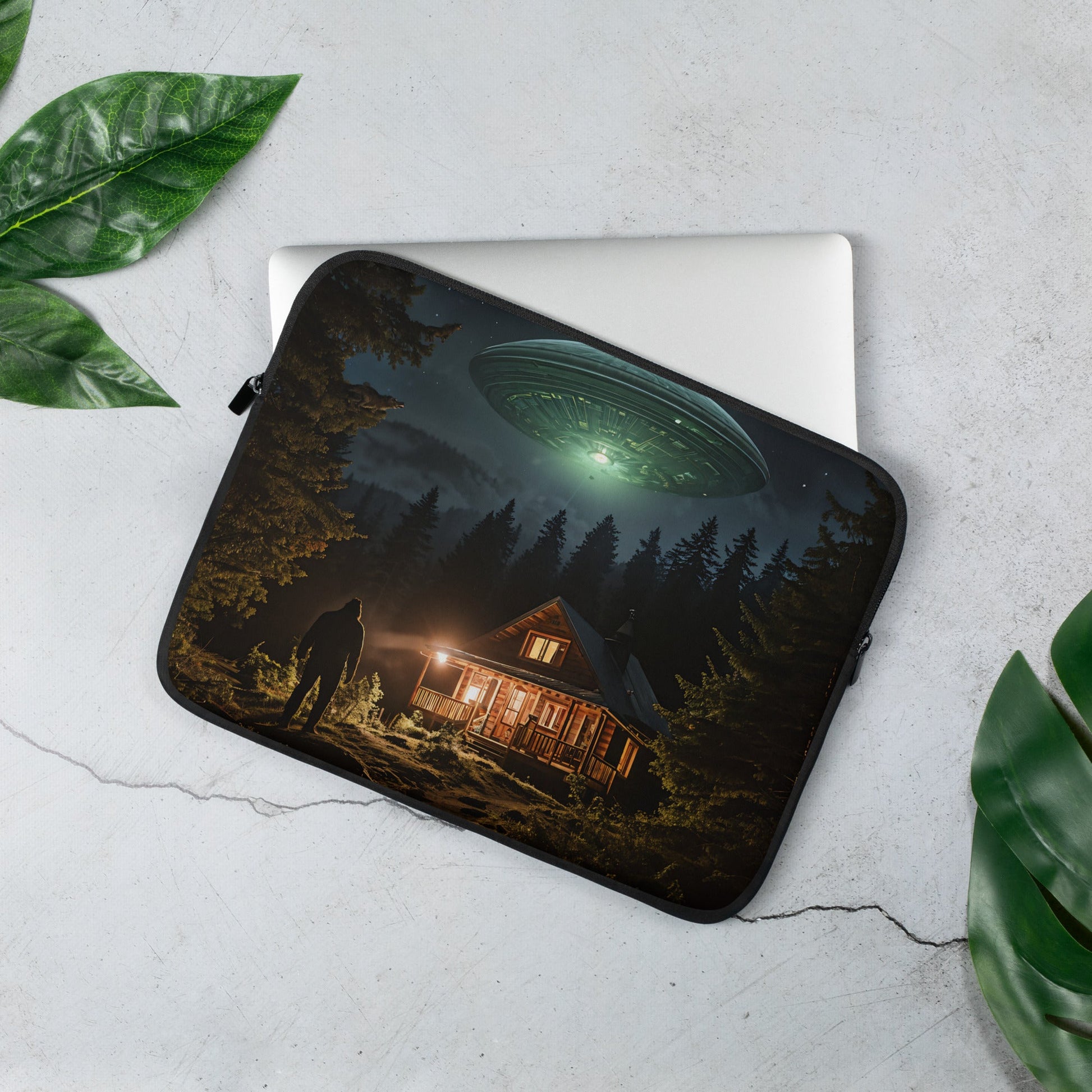 UFO and Bigfoot Laptop Sleeve - Laptop Cases - Discovery Co.