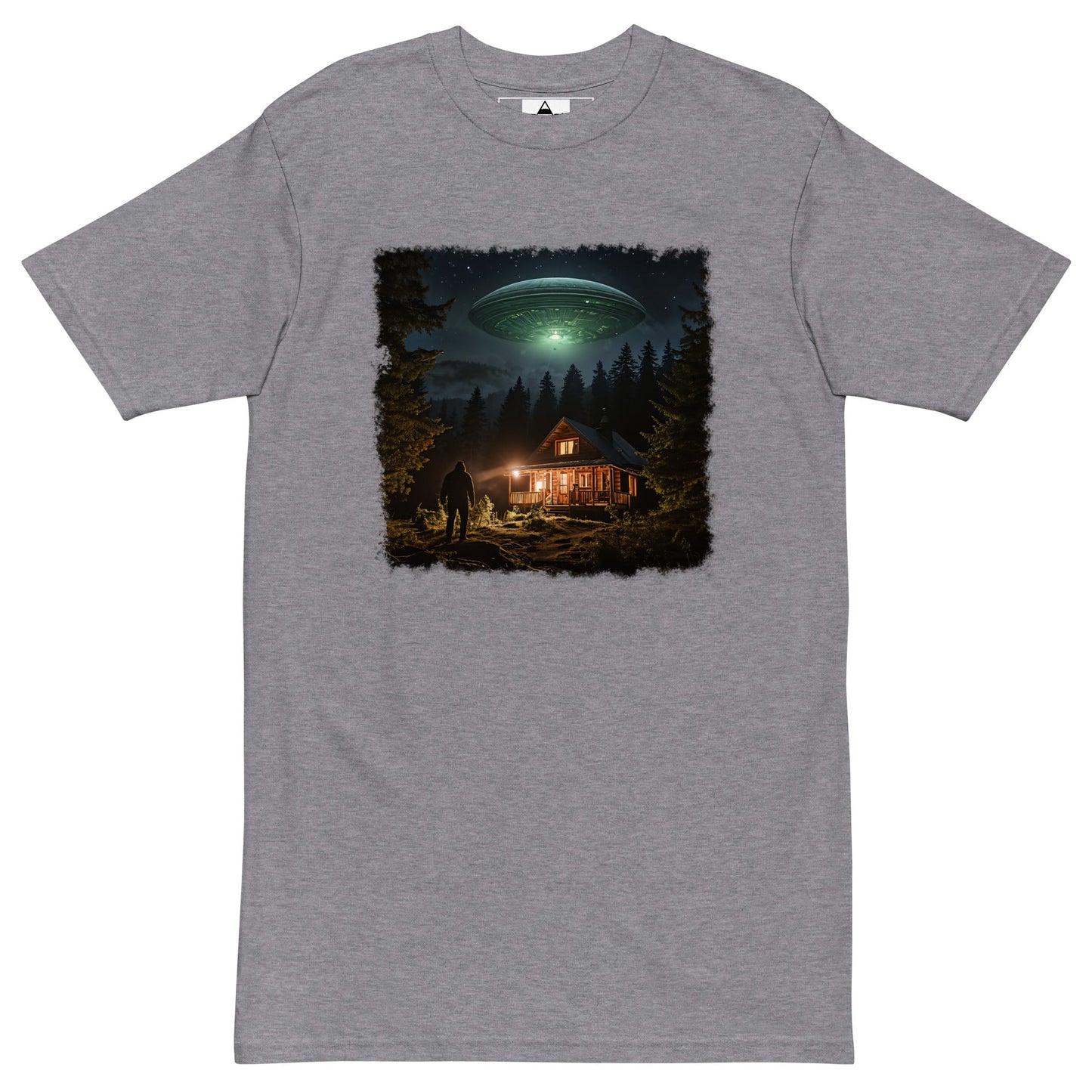 UFO and Bigfoot Men’s Premium Heavyweight Tee - Discovery Co.