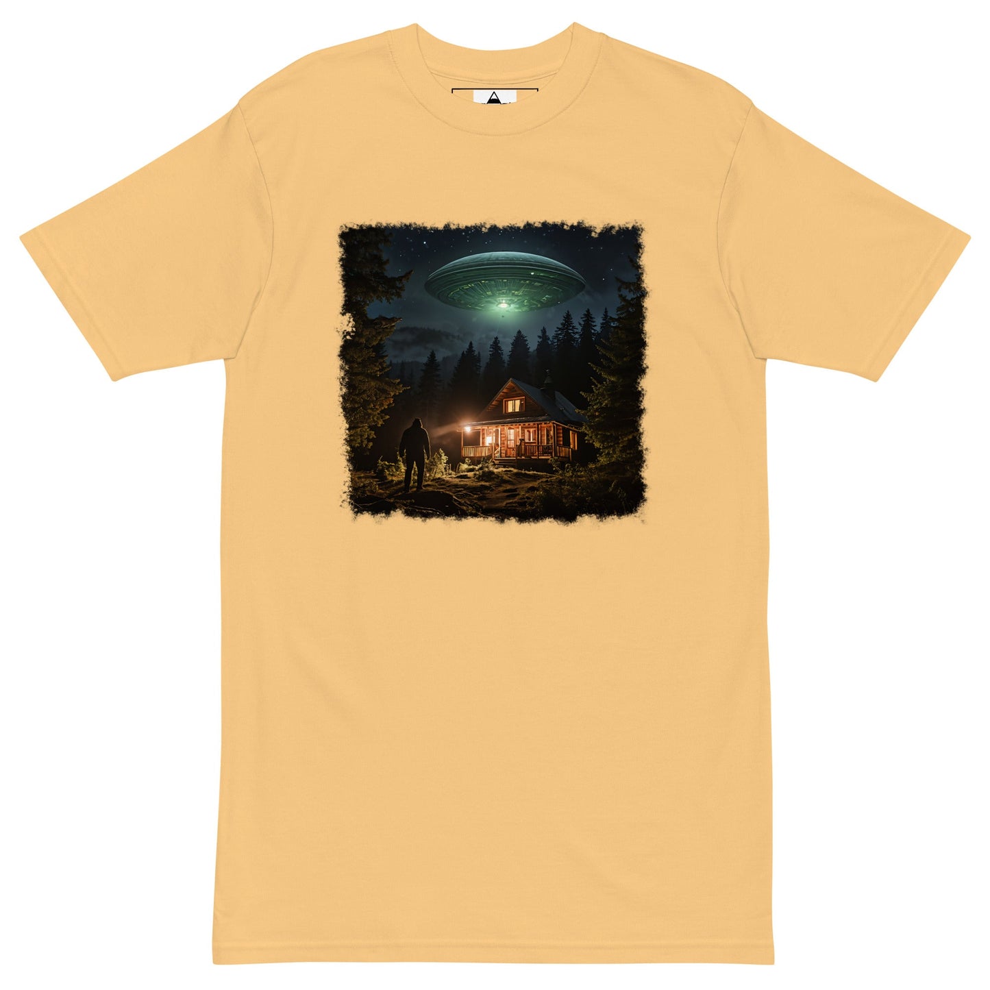 UFO and Bigfoot Men’s Premium Heavyweight Tee - Discovery Co.