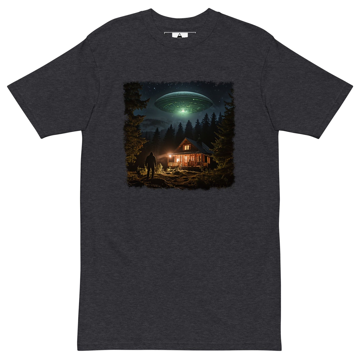 UFO and Bigfoot Men’s Premium Heavyweight Tee - Discovery Co.