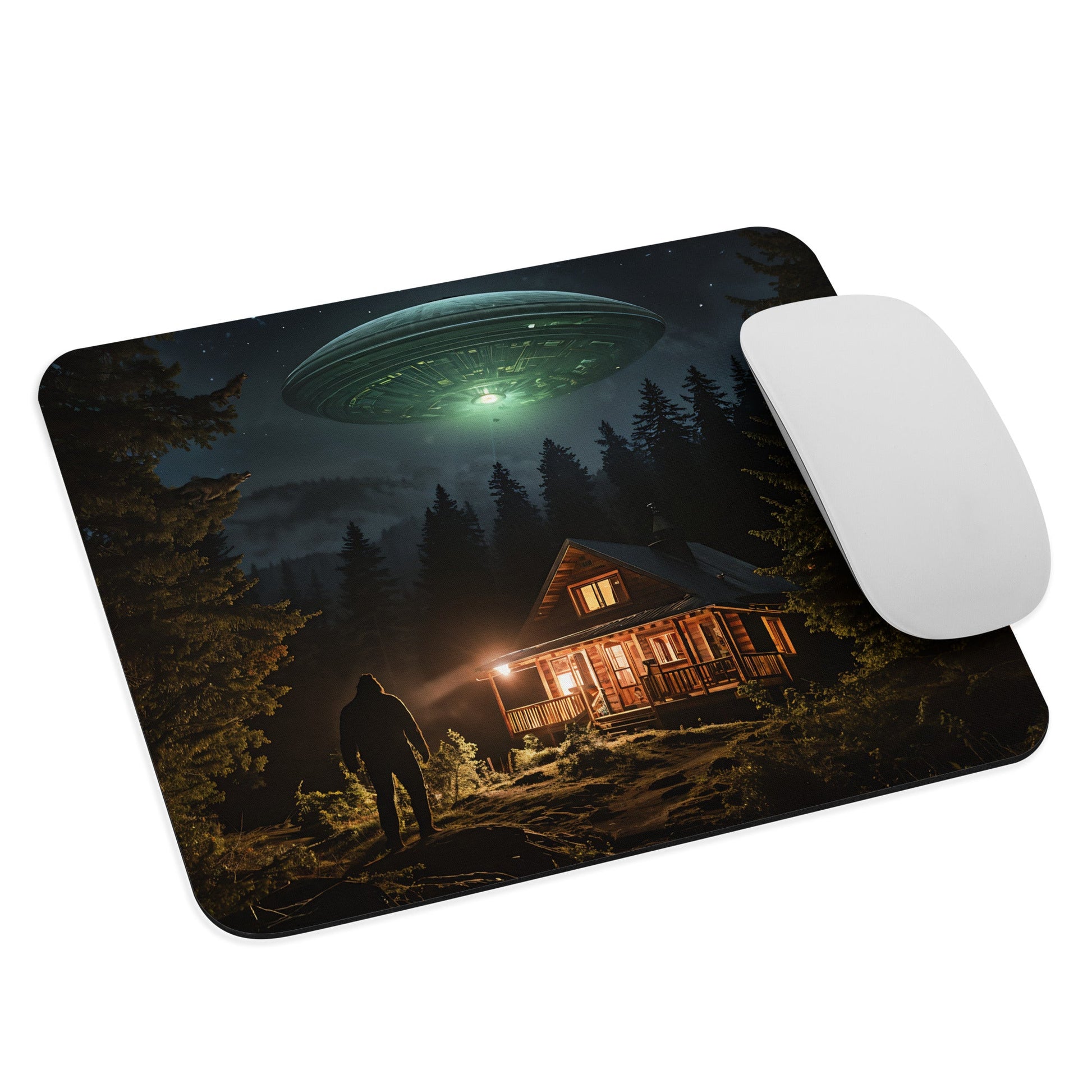 UFO and Bigfoot Mouse Pad - Mouse Pads - Discovery Co.