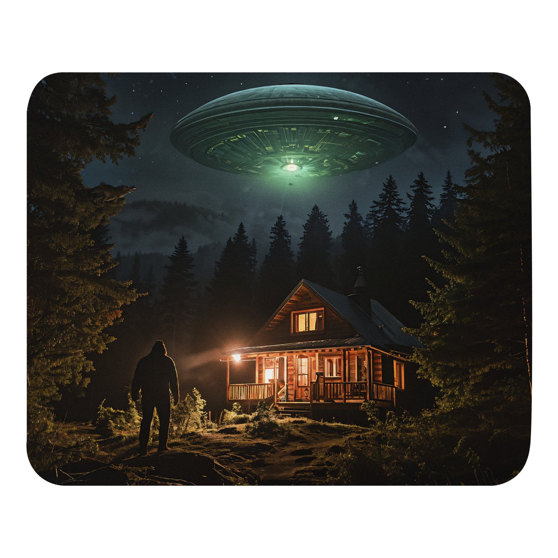 UFO and Bigfoot Mouse Pad - Mouse Pads - Discovery Co.