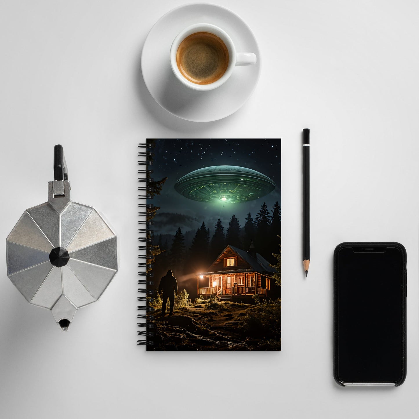 UFO and Bigfoot Spiral Notebook - Spiral Notebooks - Discovery Co.