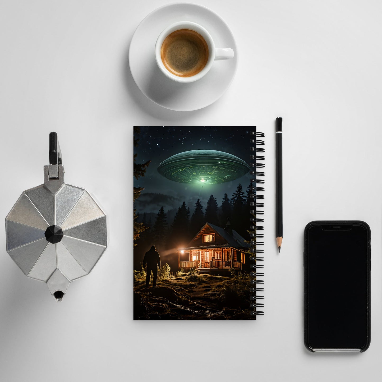 UFO and Bigfoot Spiral Notebook - Spiral Notebooks - Discovery Co.