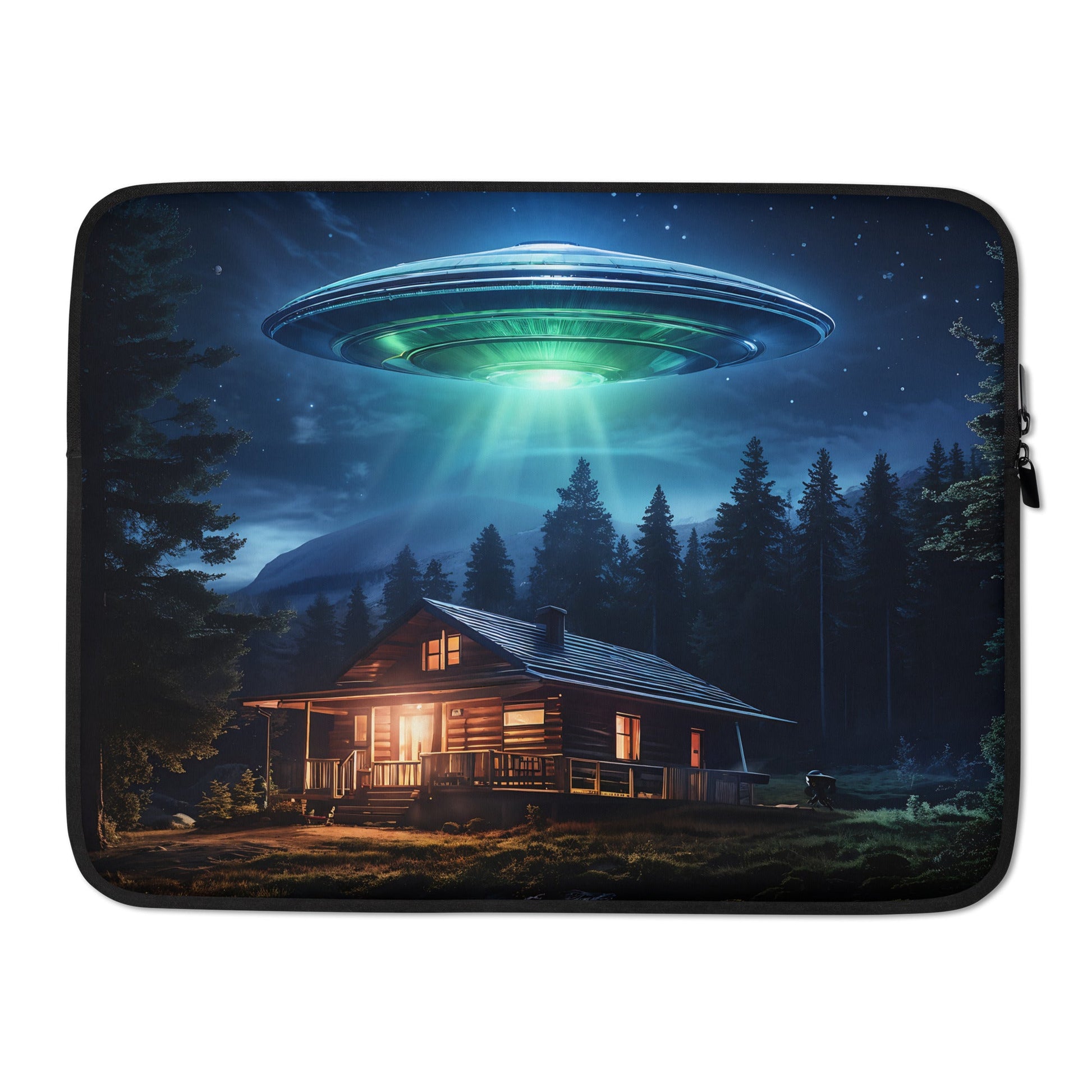 UFO Over Cabin Laptop Sleeve - Laptop Cases - Discovery Co.