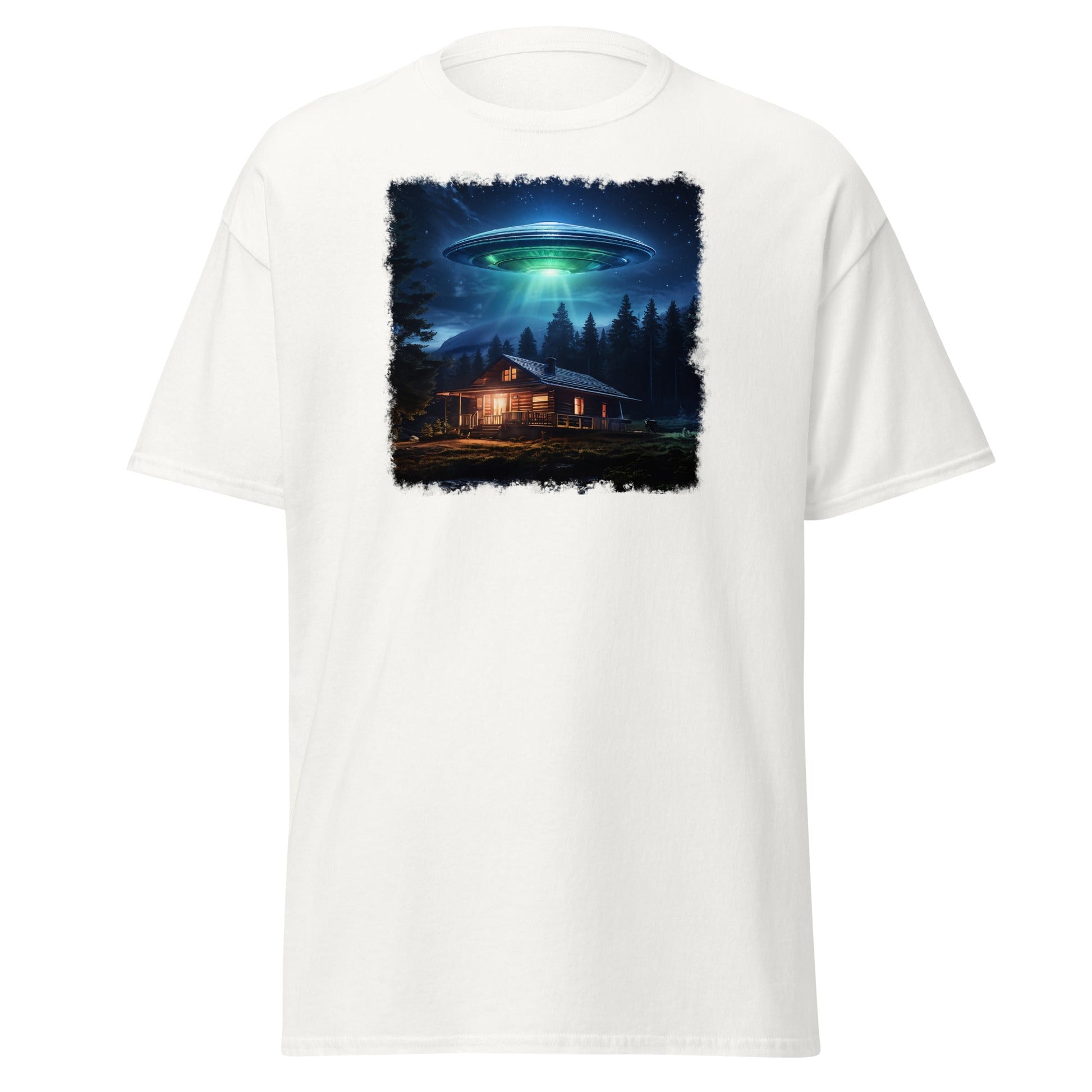 UFO Over Cabin Men's (Unisex) Classic Tee - Men's Shirts - Discovery Co.