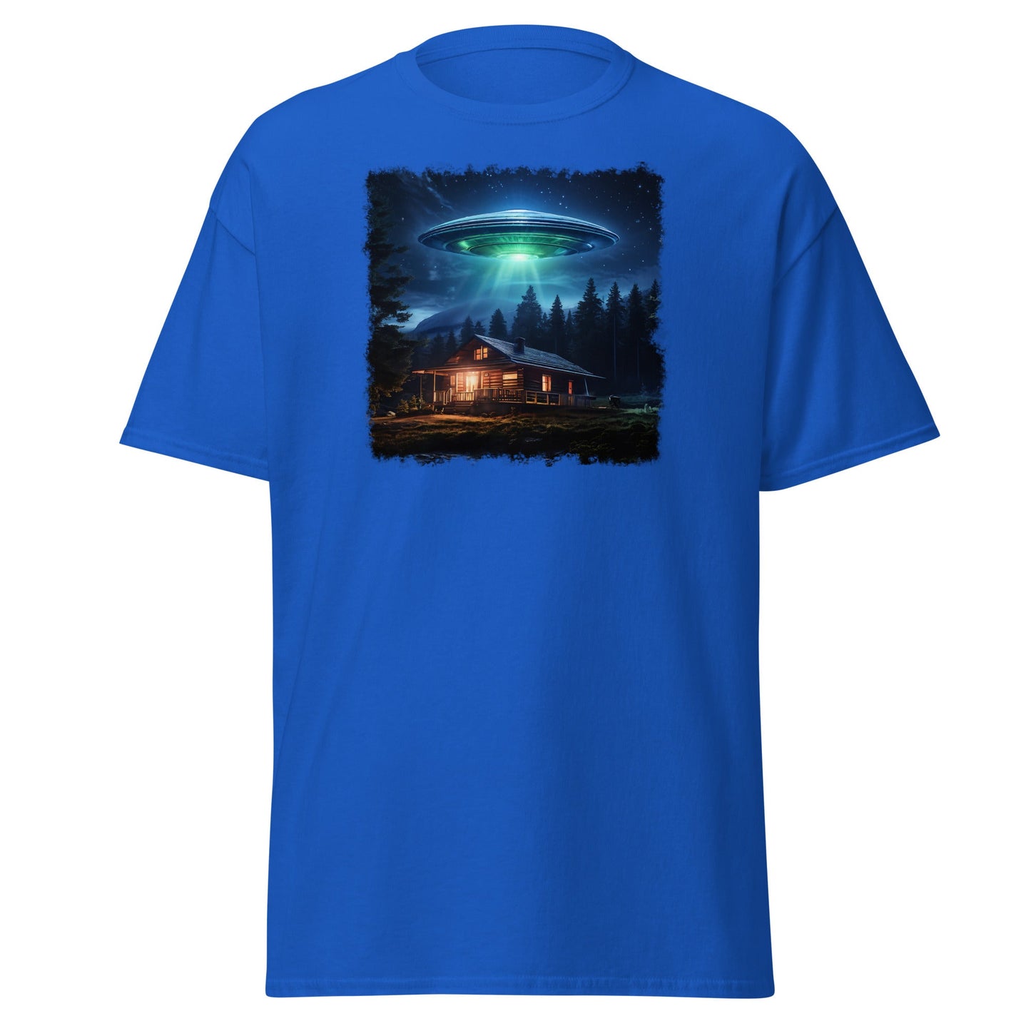 UFO Over Cabin Men's (Unisex) Classic Tee - Men's Shirts - Discovery Co.