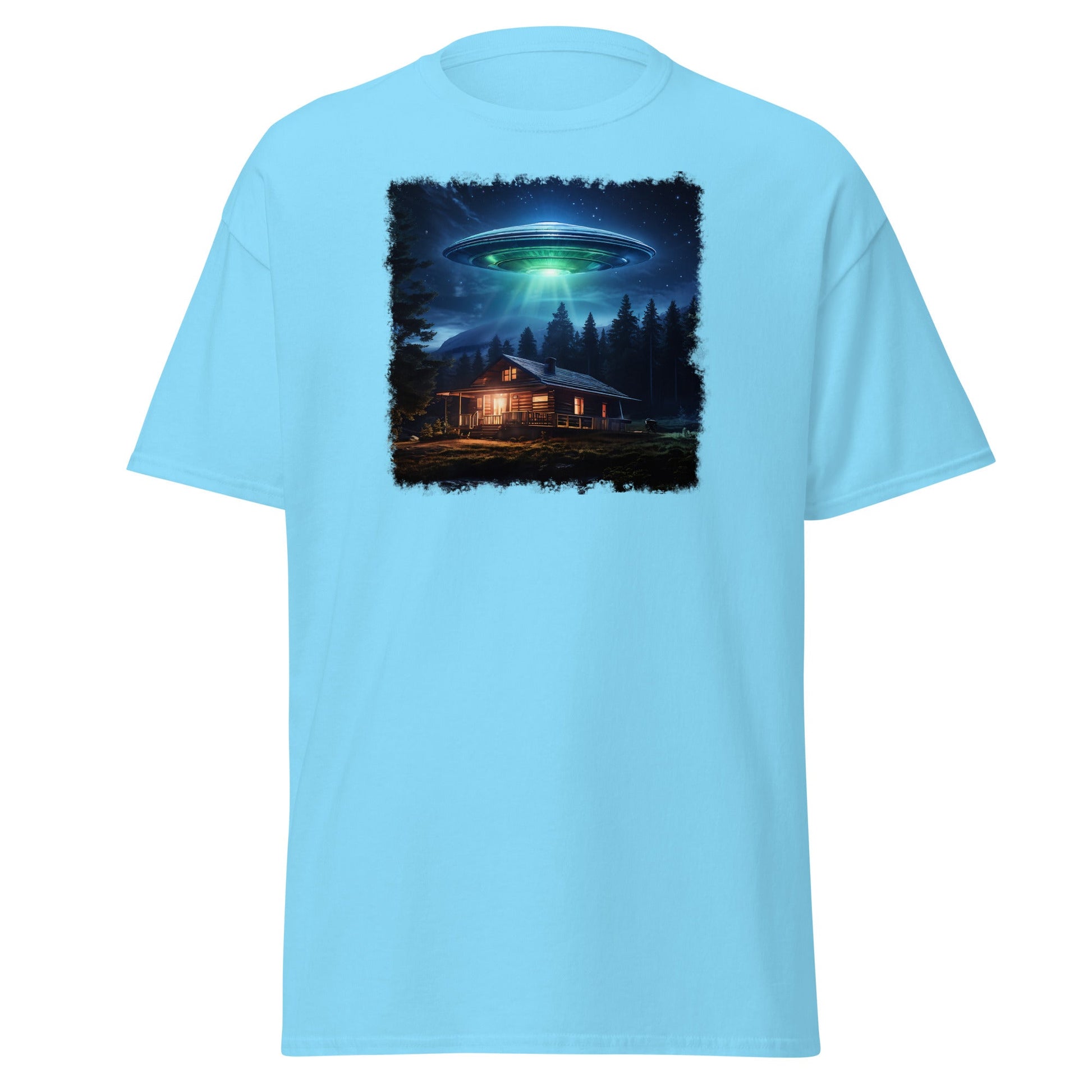 UFO Over Cabin Men's (Unisex) Classic Tee - Men's Shirts - Discovery Co.