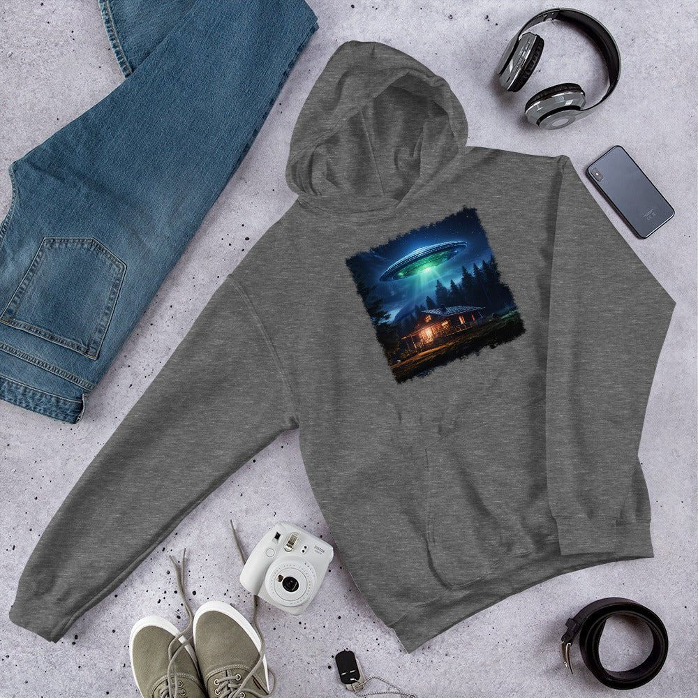 UFO Over Cabin Women's (Unisex) Hoodie - Hoodies - Discovery Co.