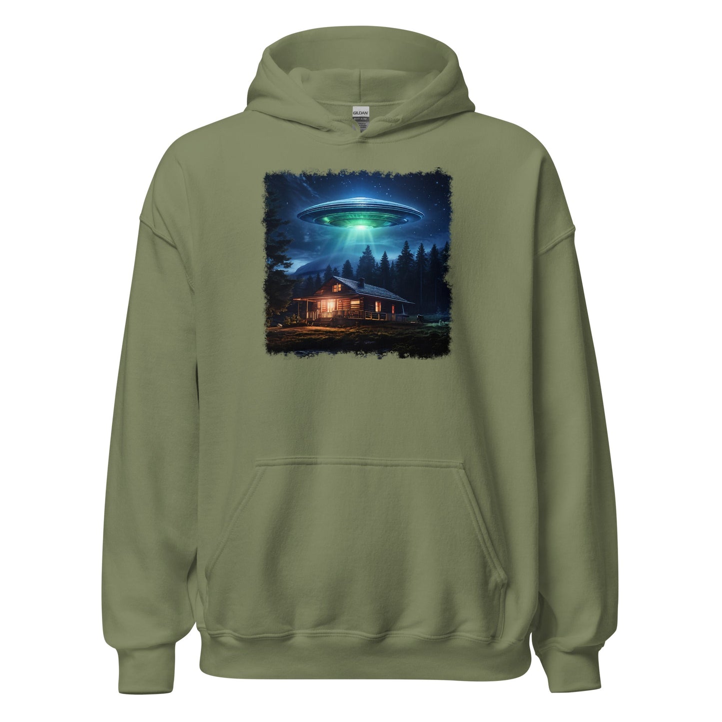 UFO Over Cabin Women's (Unisex) Hoodie - Hoodies - Discovery Co.