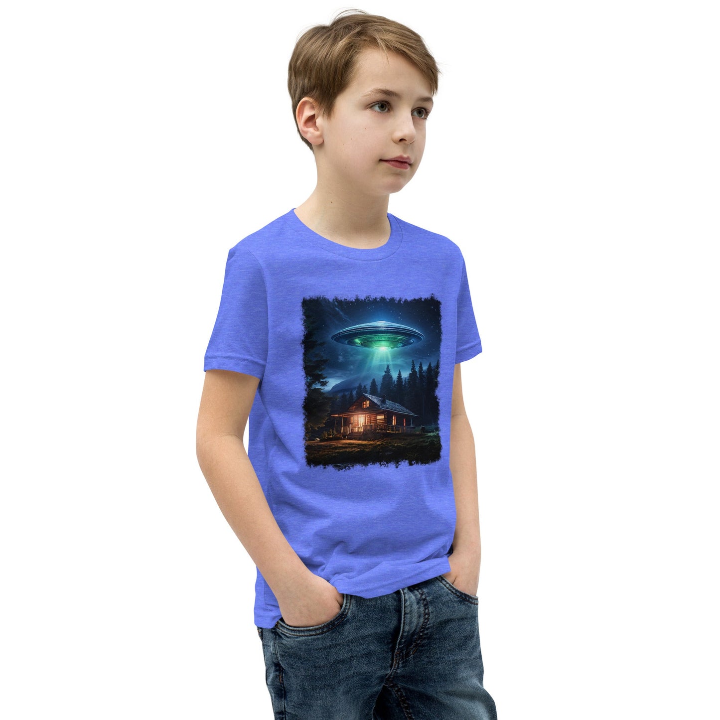 UFO Over Cabin Youth Short Sleeve T-Shirt - Discovery Co.