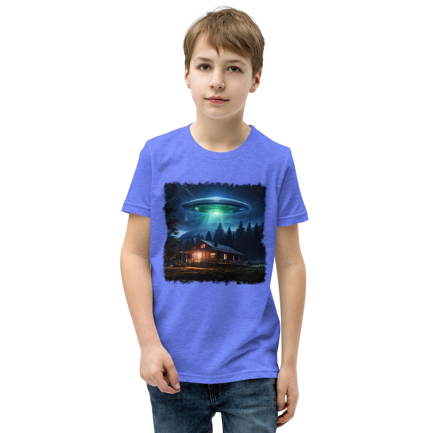 UFO Over Cabin Youth Short Sleeve T-Shirt - Discovery Co.