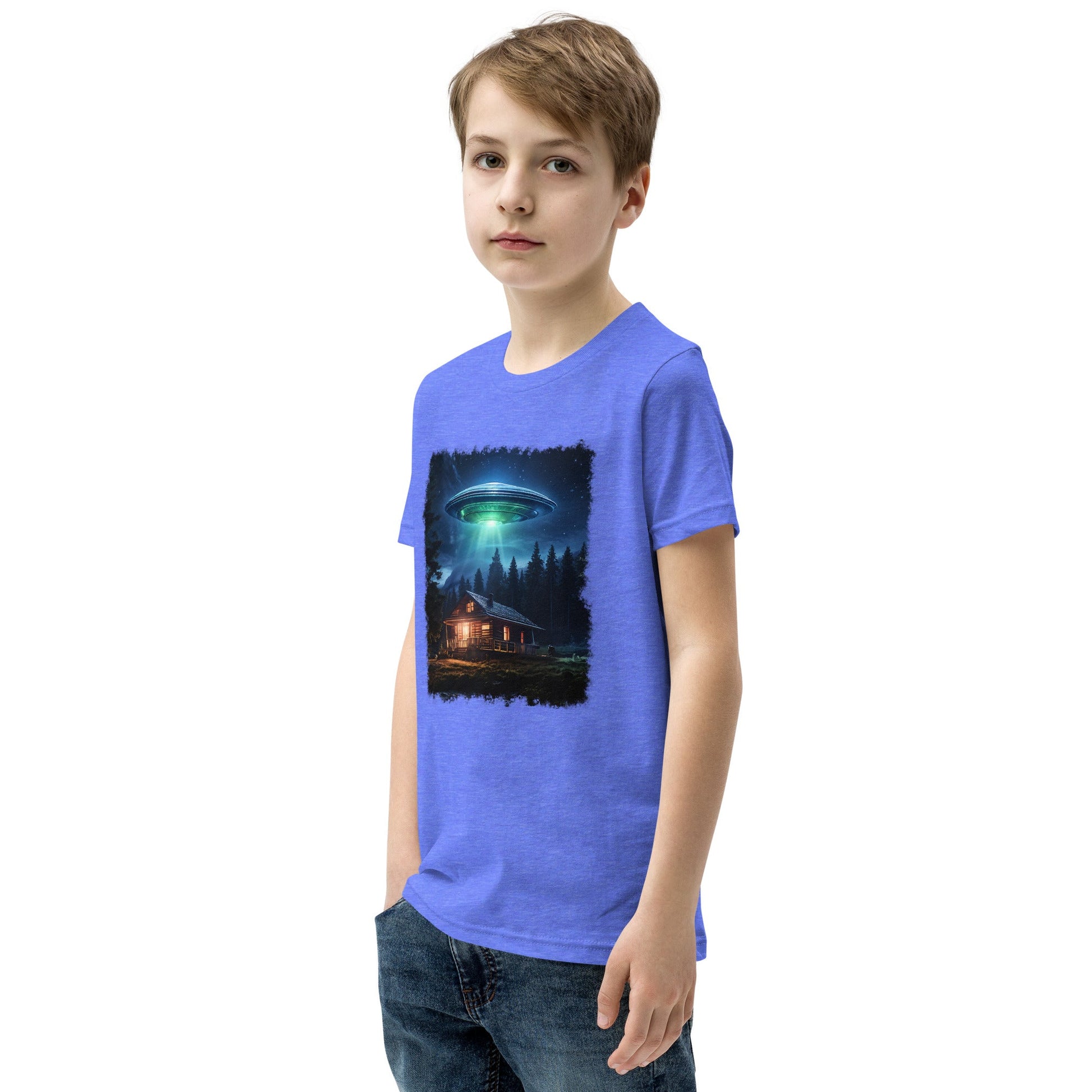 UFO Over Cabin Youth Short Sleeve T-Shirt - Discovery Co.