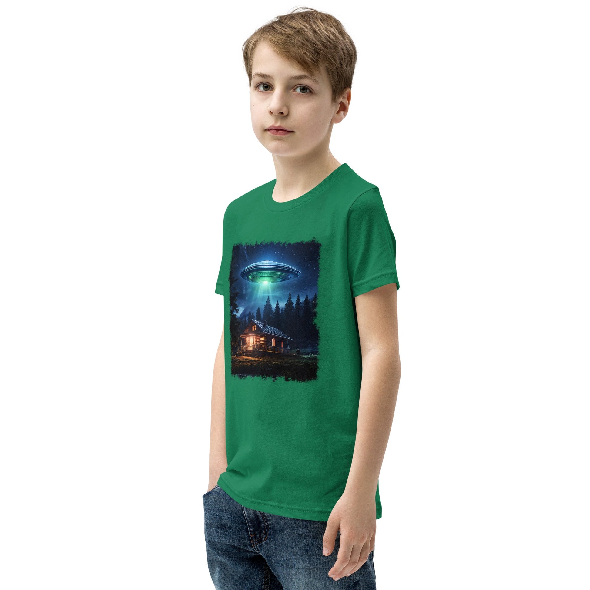 UFO Over Cabin Youth Short Sleeve T-Shirt - Discovery Co.