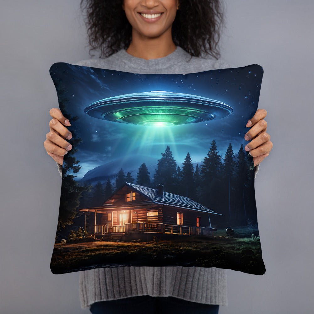 UFO Over House Basic Pillow - Pillows - Discovery Co.