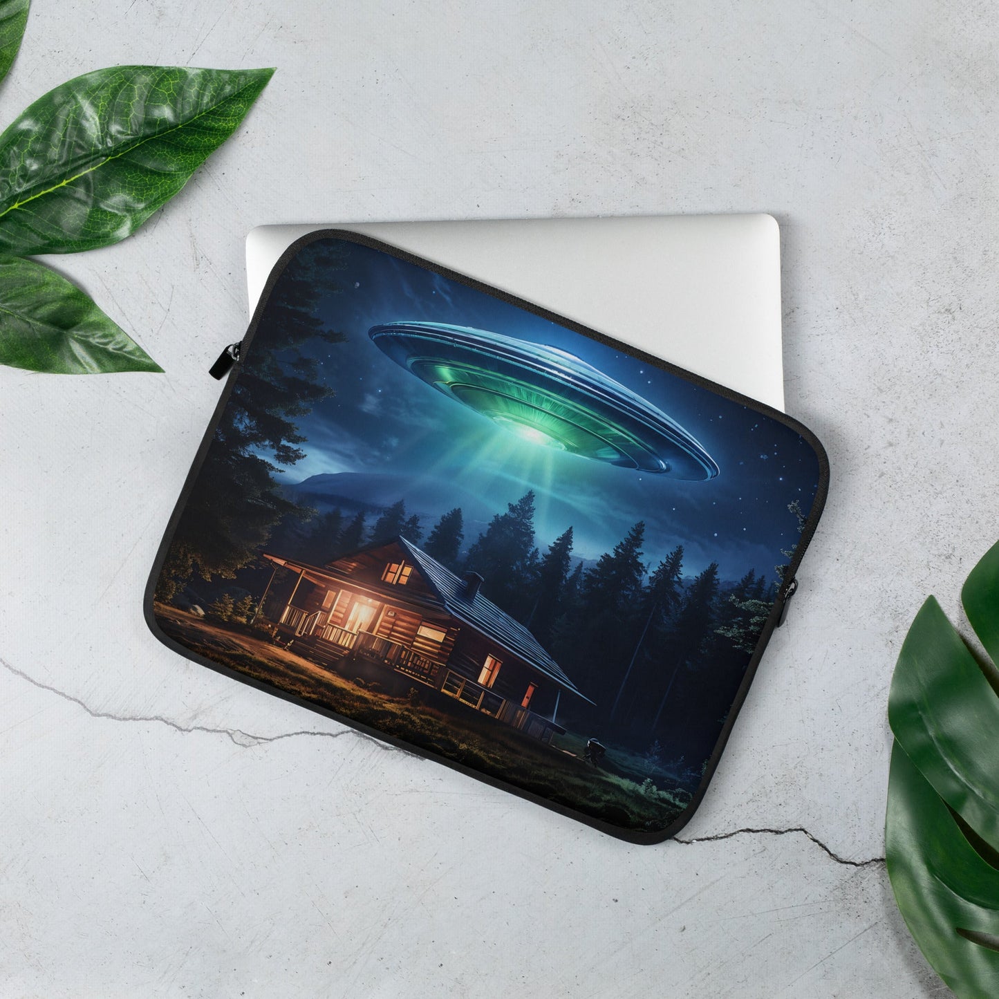 UFO Over house Laptop Sleeve - Laptop Cases - Discovery Co.