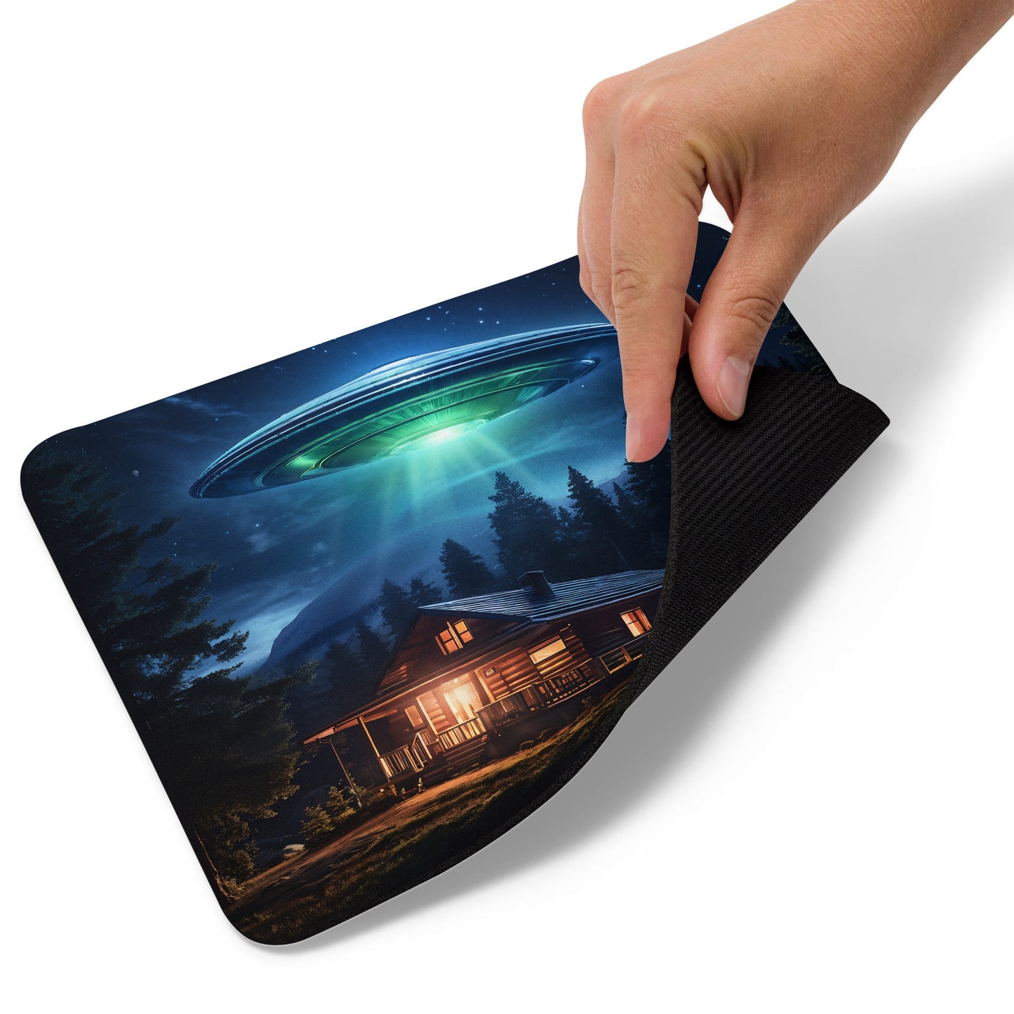 UFO Over House Mouse Pad - Mouse Pads - Discovery Co.