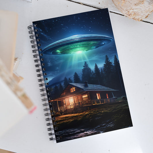 UFO Over House Spiral Notebook - Spiral Notebooks - Discovery Co.