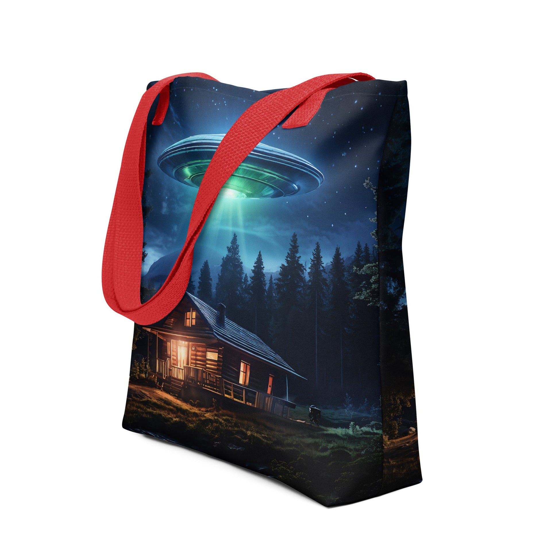 UFO Over House Tote Bag - Tote Bags - Discovery Co.