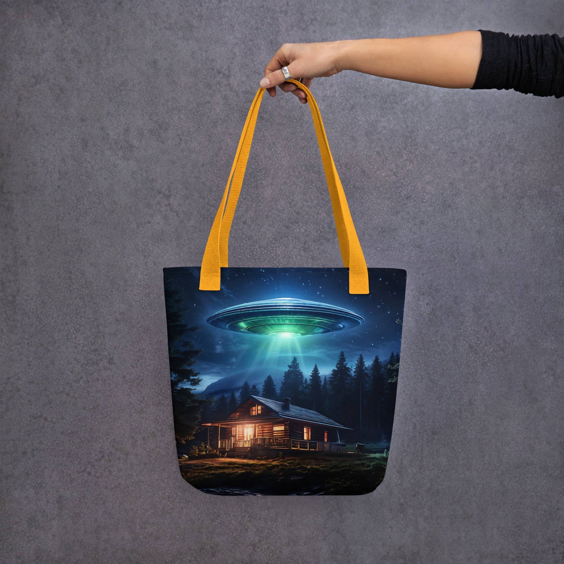 UFO Over House Tote Bag - Tote Bags - Discovery Co.