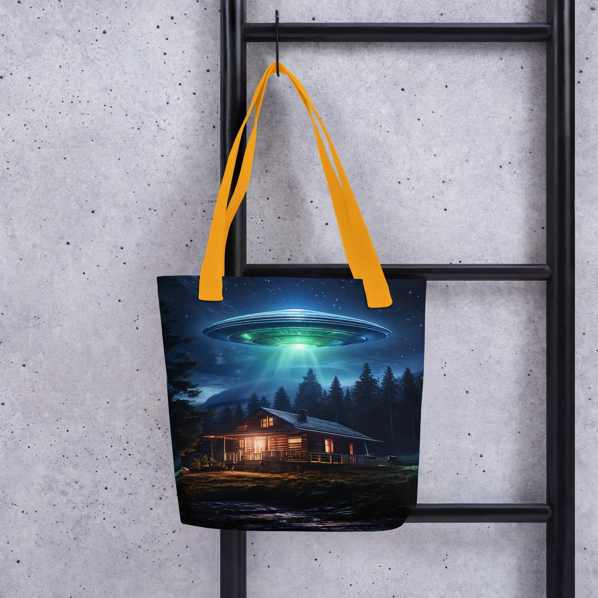 UFO Over House Tote Bag - Tote Bags - Discovery Co.