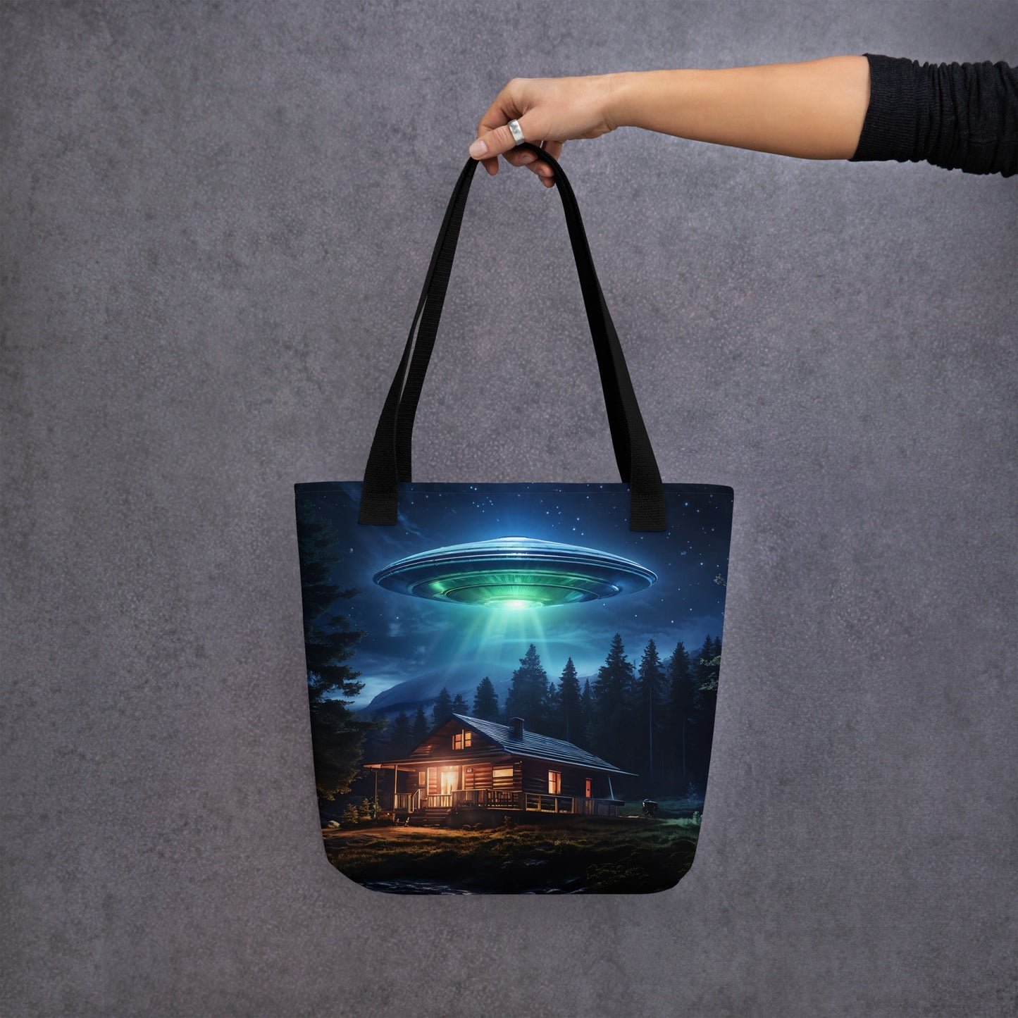 UFO Over House Tote Bag - Tote Bags - Discovery Co.